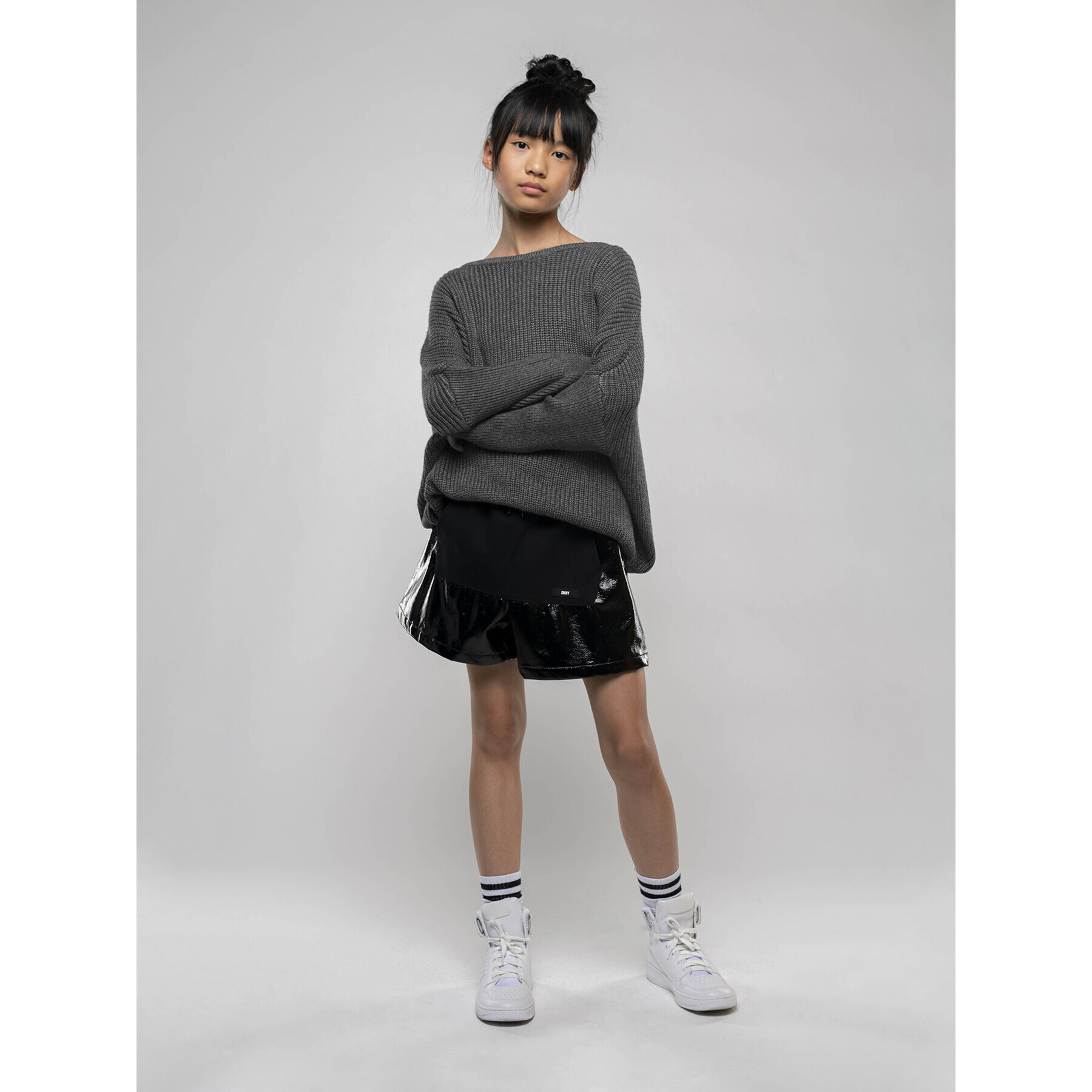 DKNY Пуловер D35T11 S Сив Regular Fit - Pepit.bg