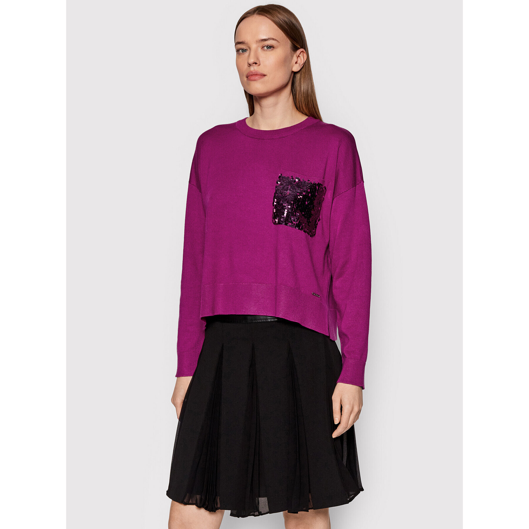 DKNY Пуловер P1JSJ055 Виолетов Relaxed Fit - Pepit.bg