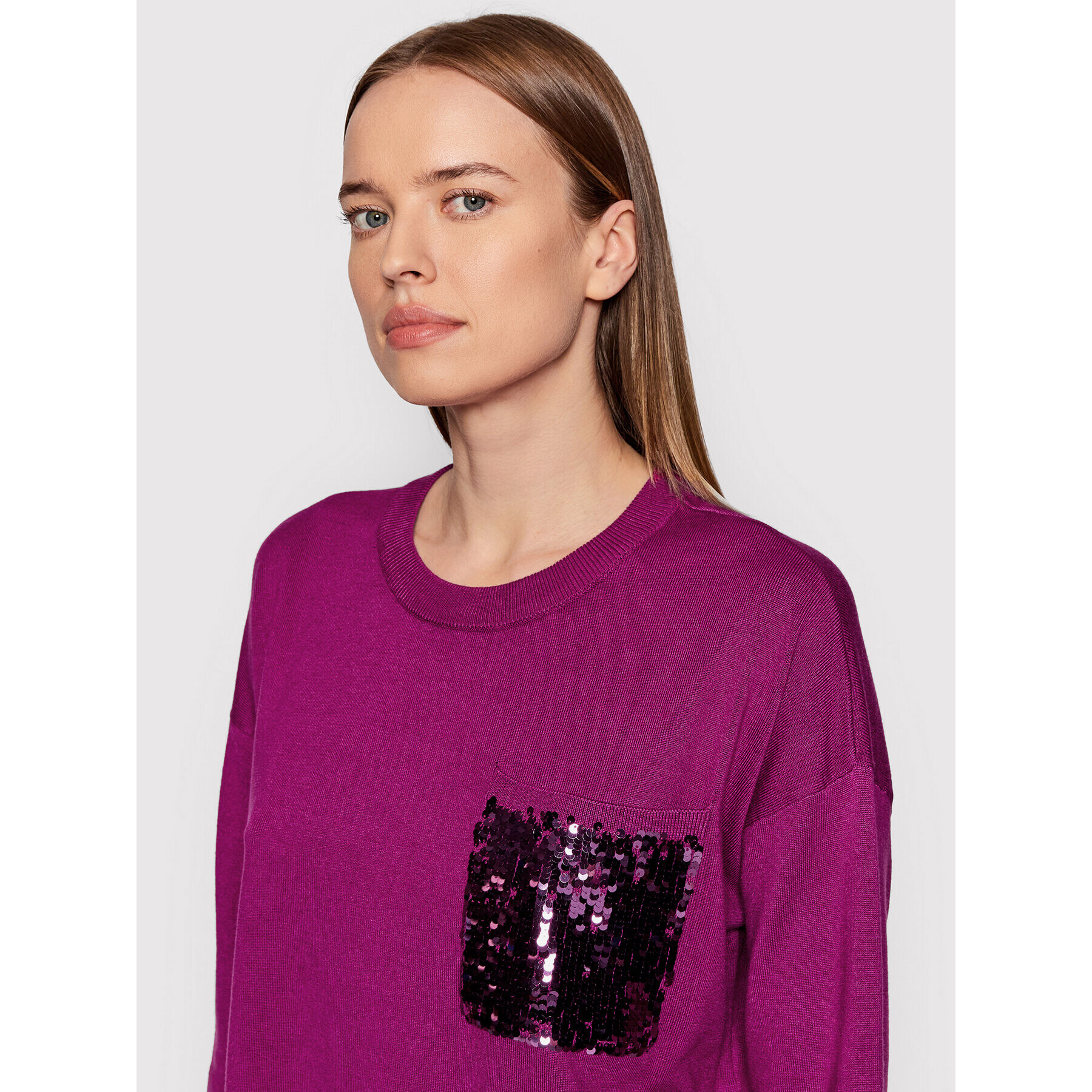 DKNY Пуловер P1JSJ055 Виолетов Relaxed Fit - Pepit.bg