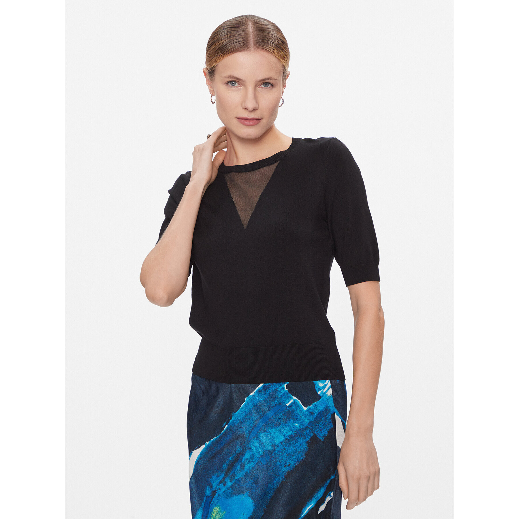 DKNY Пуловер P2JSAXA5 Черен Regular Fit - Pepit.bg