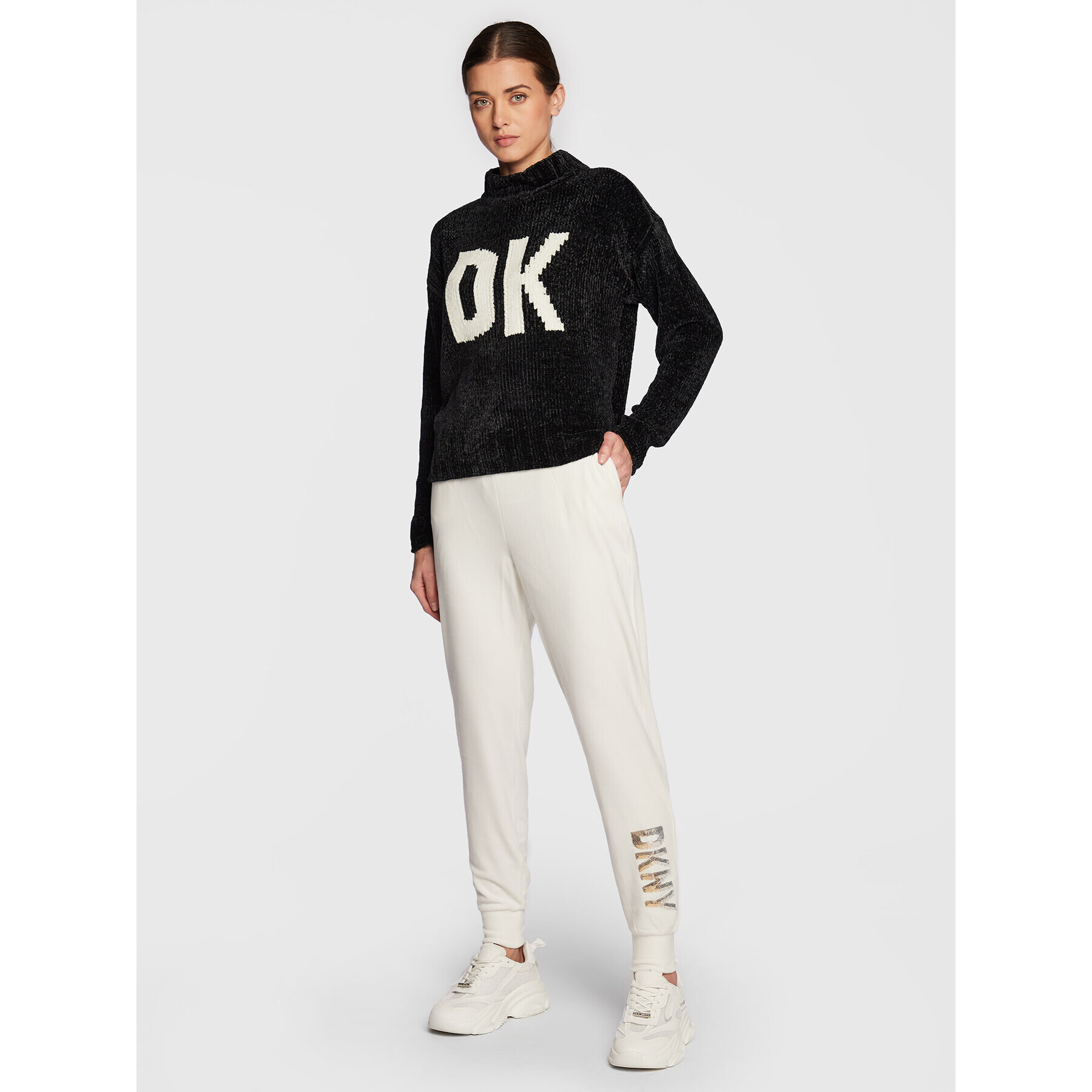 DKNY Пуловер P2MS7332 Черен Regular Fit - Pepit.bg