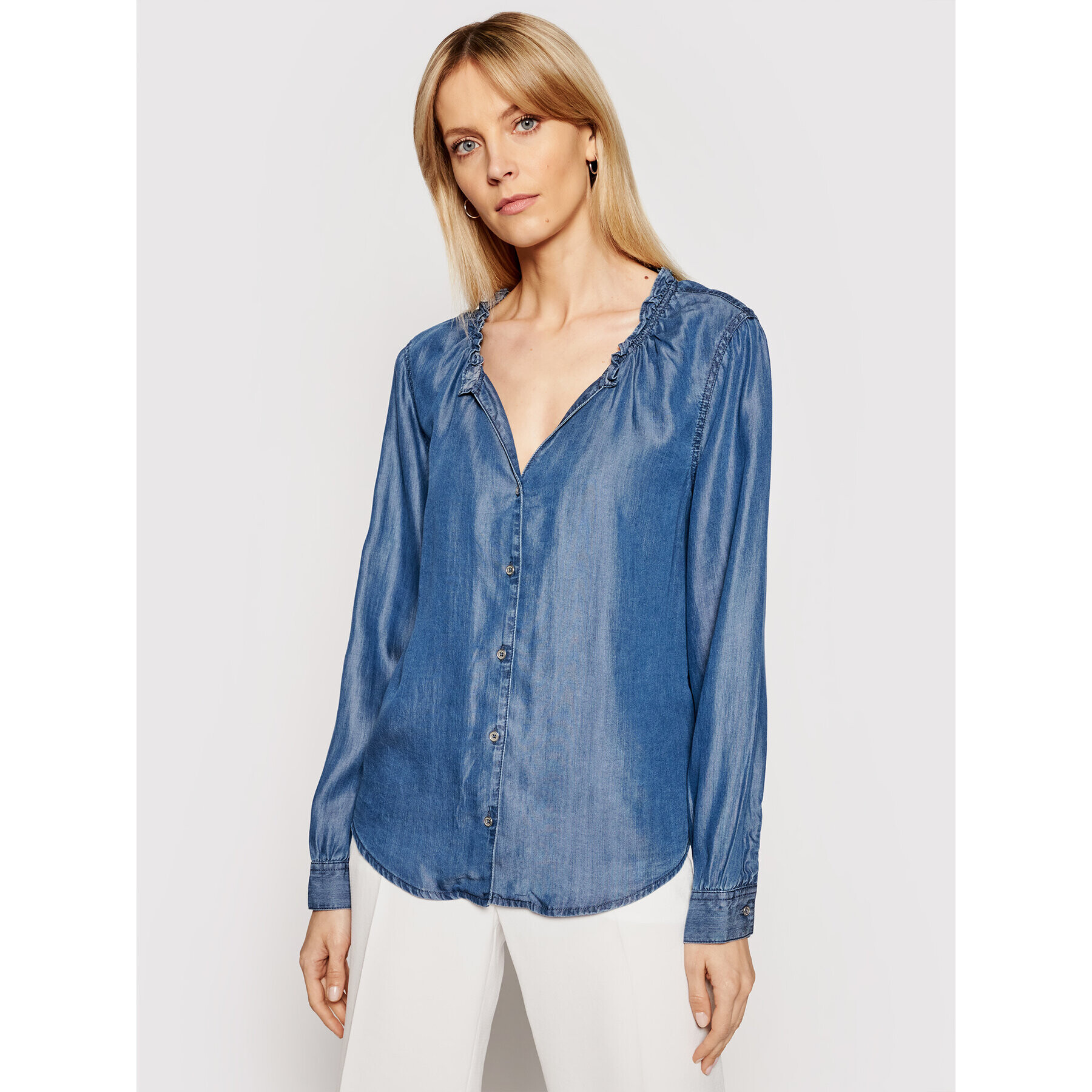 DKNY Риза P1BSJG56 Син Regular Fit - Pepit.bg