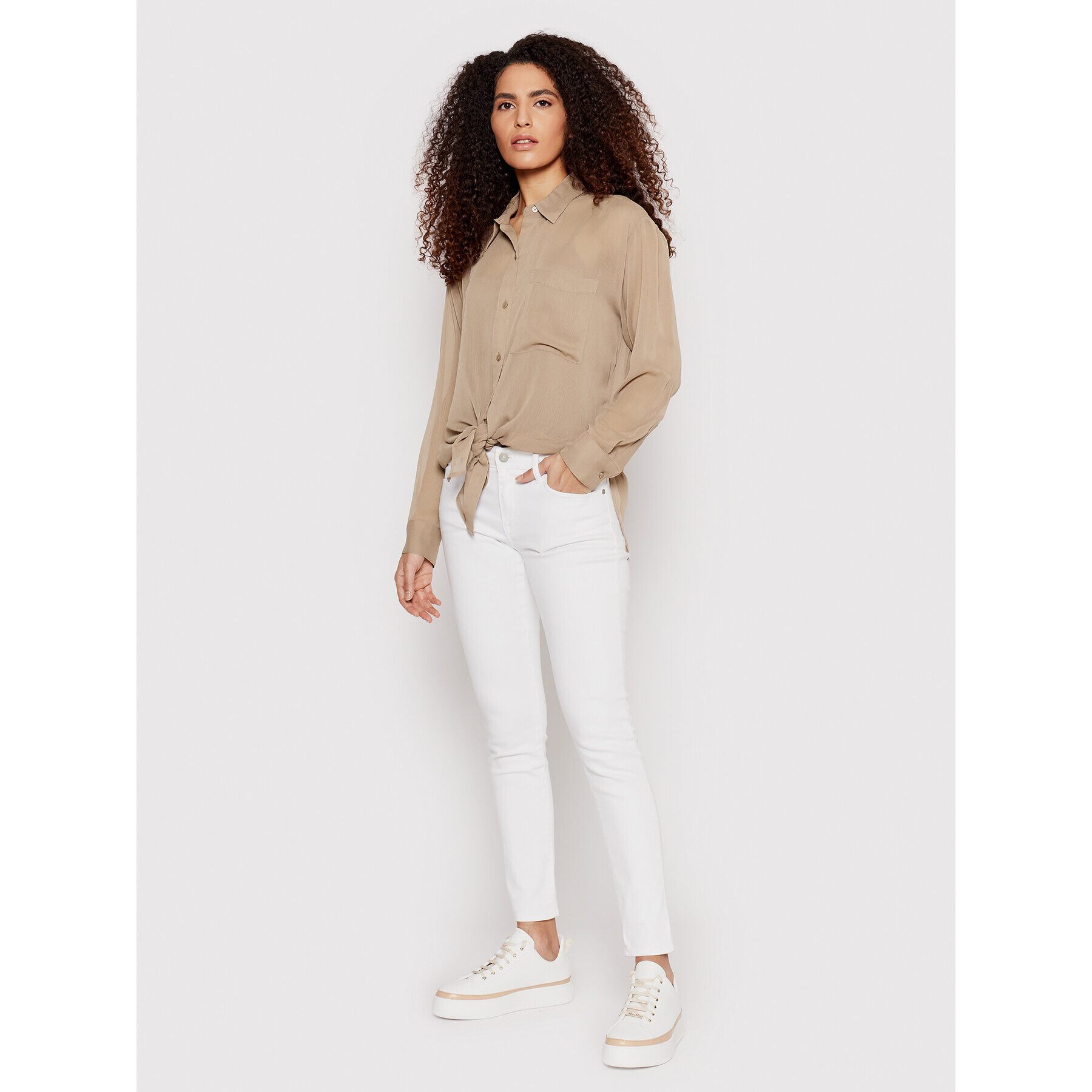 DKNY Риза P1KMFK72 Кафяв Relaxed Fit - Pepit.bg