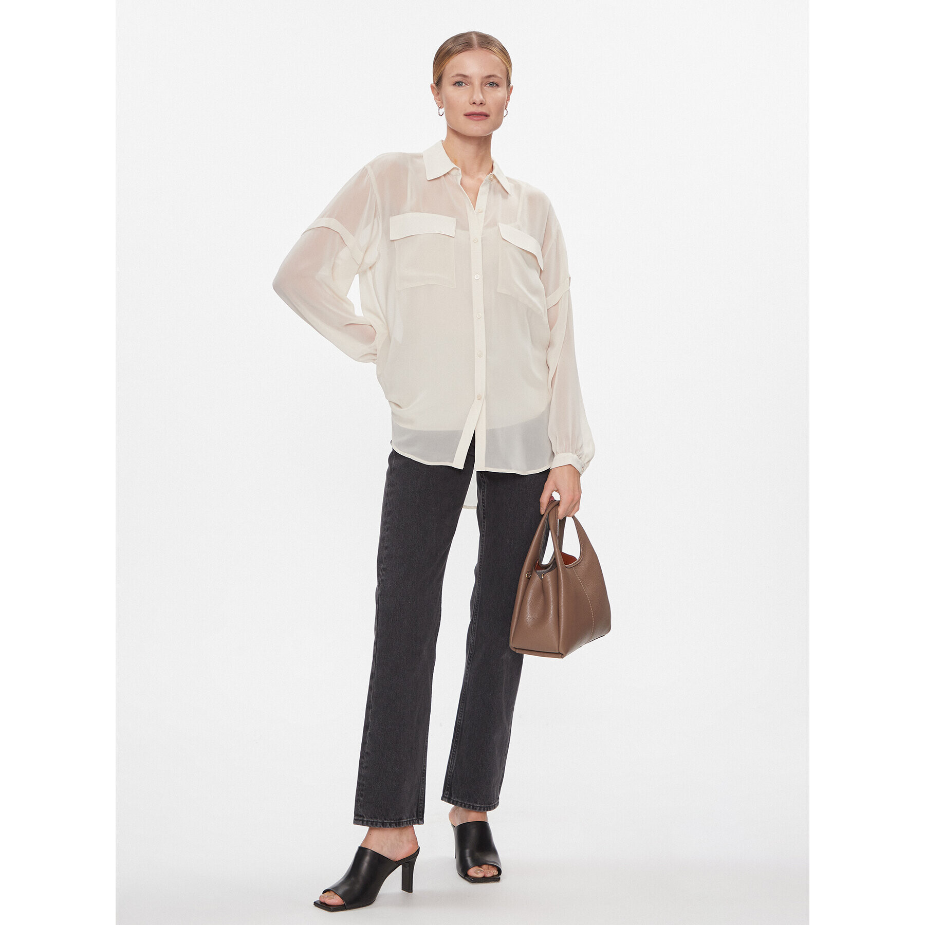 DKNY Риза P3KMGV44 Каки Relaxed Fit - Pepit.bg