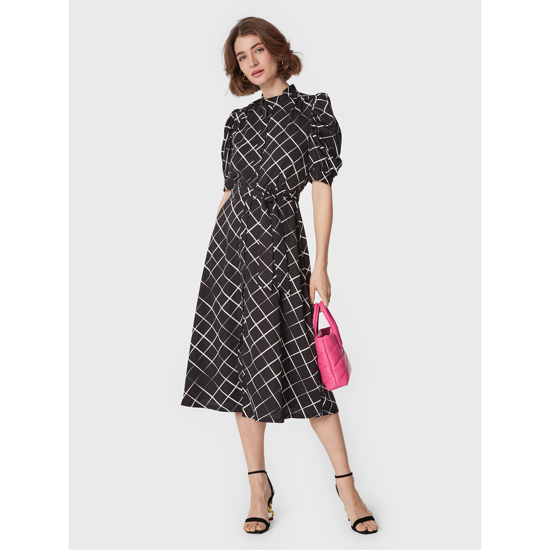 DKNY Рокля тип риза DD2GD123 Черен Regular Fit - Pepit.bg