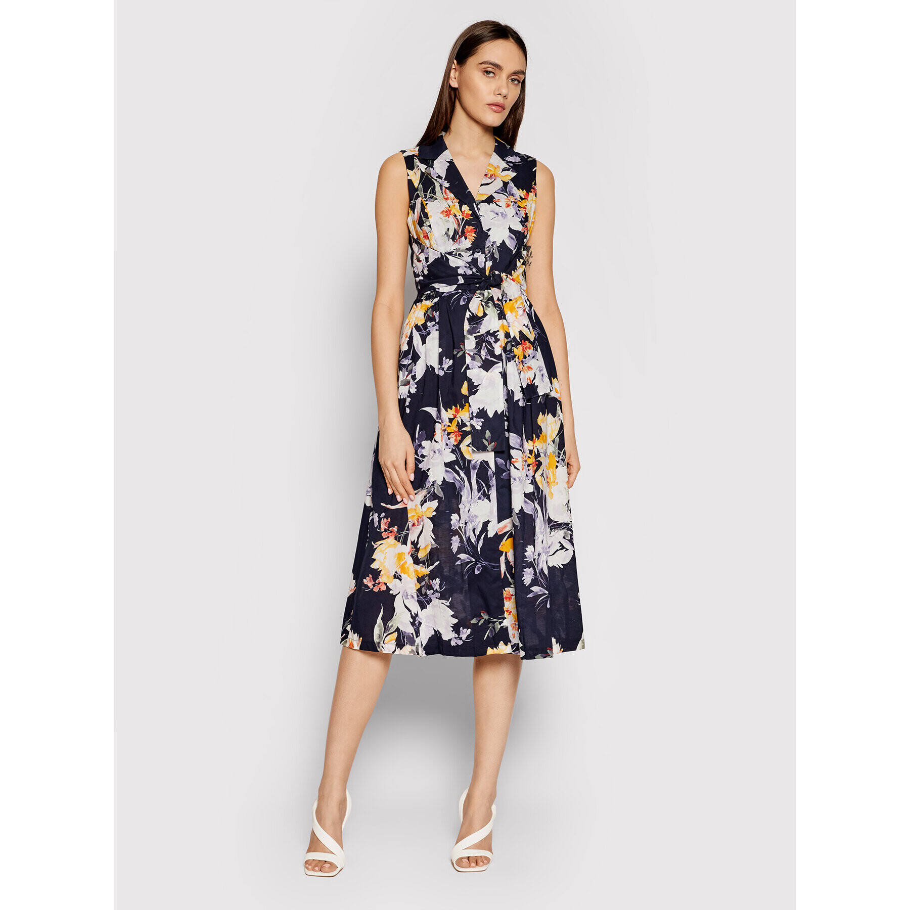 DKNY Рокля тип риза DD1BM166 Тъмносин Regular Fit - Pepit.bg
