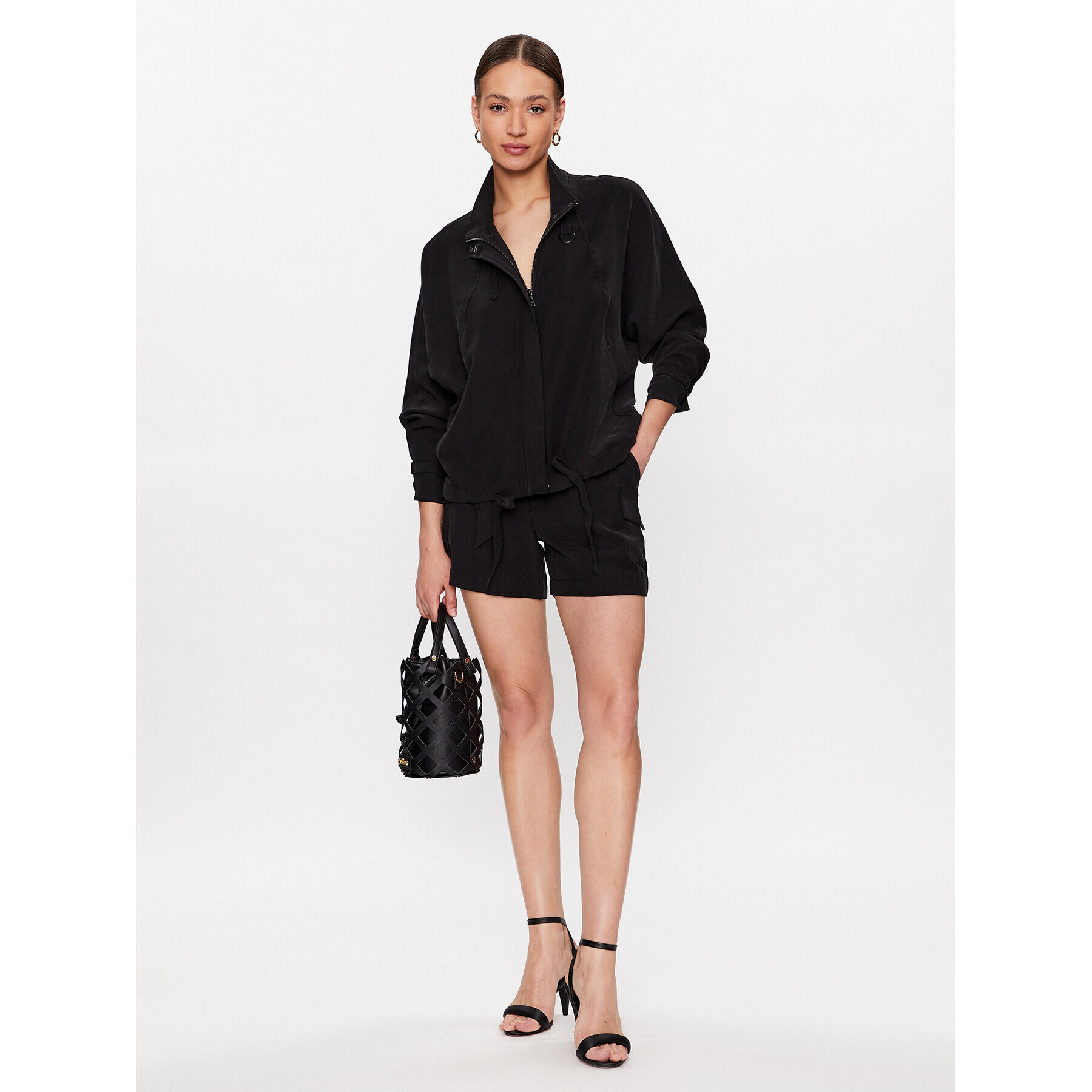 DKNY Шорти от плат P3BWTR10 Черен Regular Fit - Pepit.bg