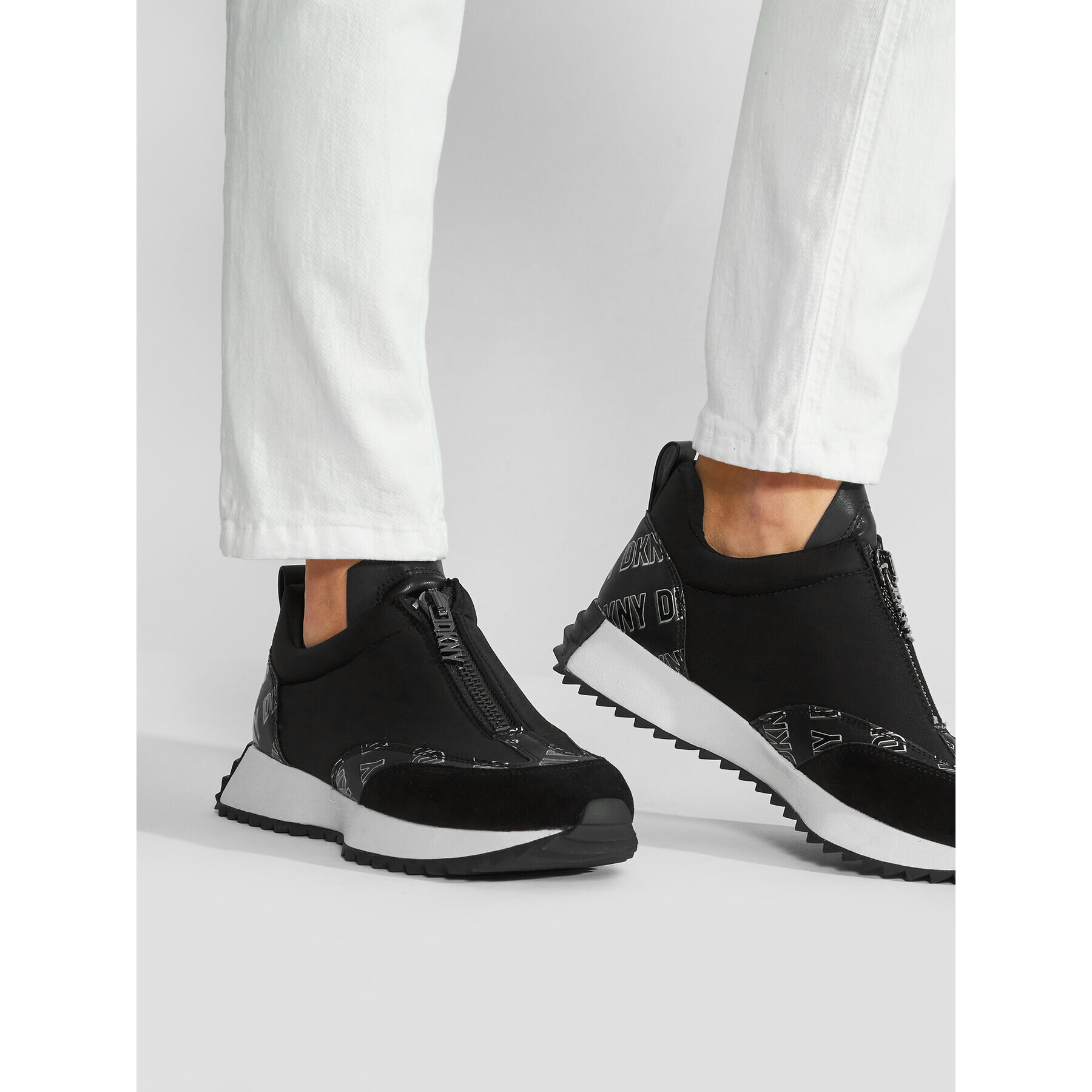 DKNY Сникърси Noah-Zip Up K3241519 Черен - Pepit.bg