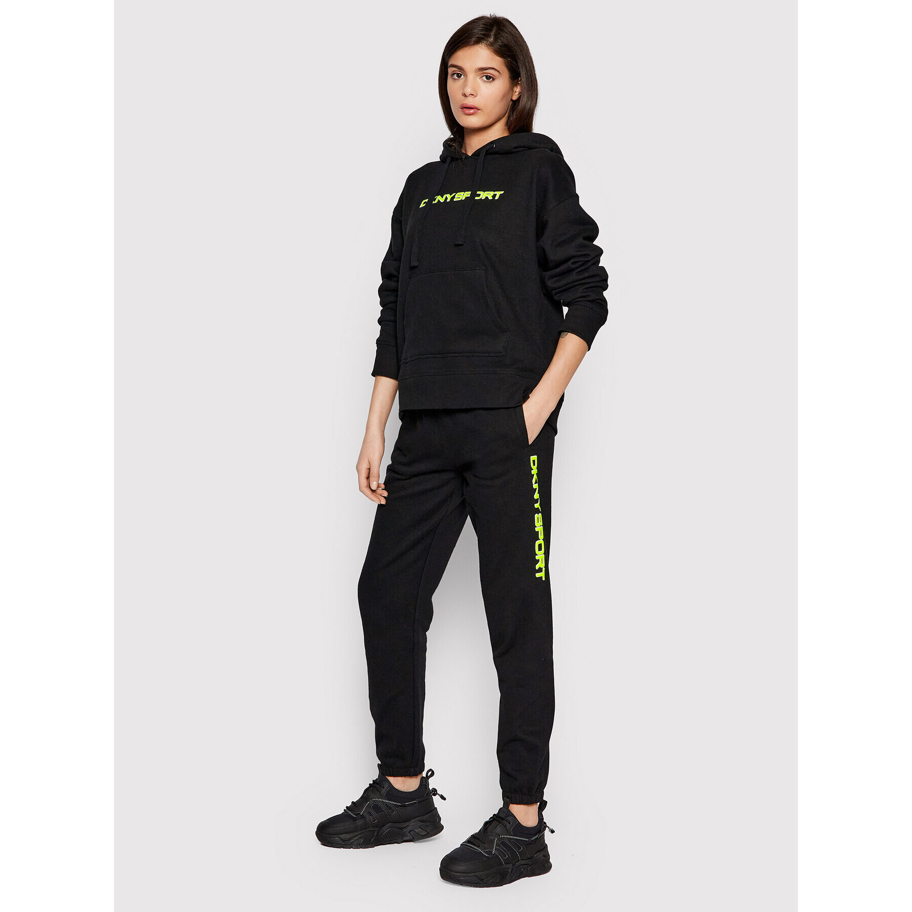 DKNY Sport Долнище анцуг DP1P2823 Черен Regular Fit - Pepit.bg