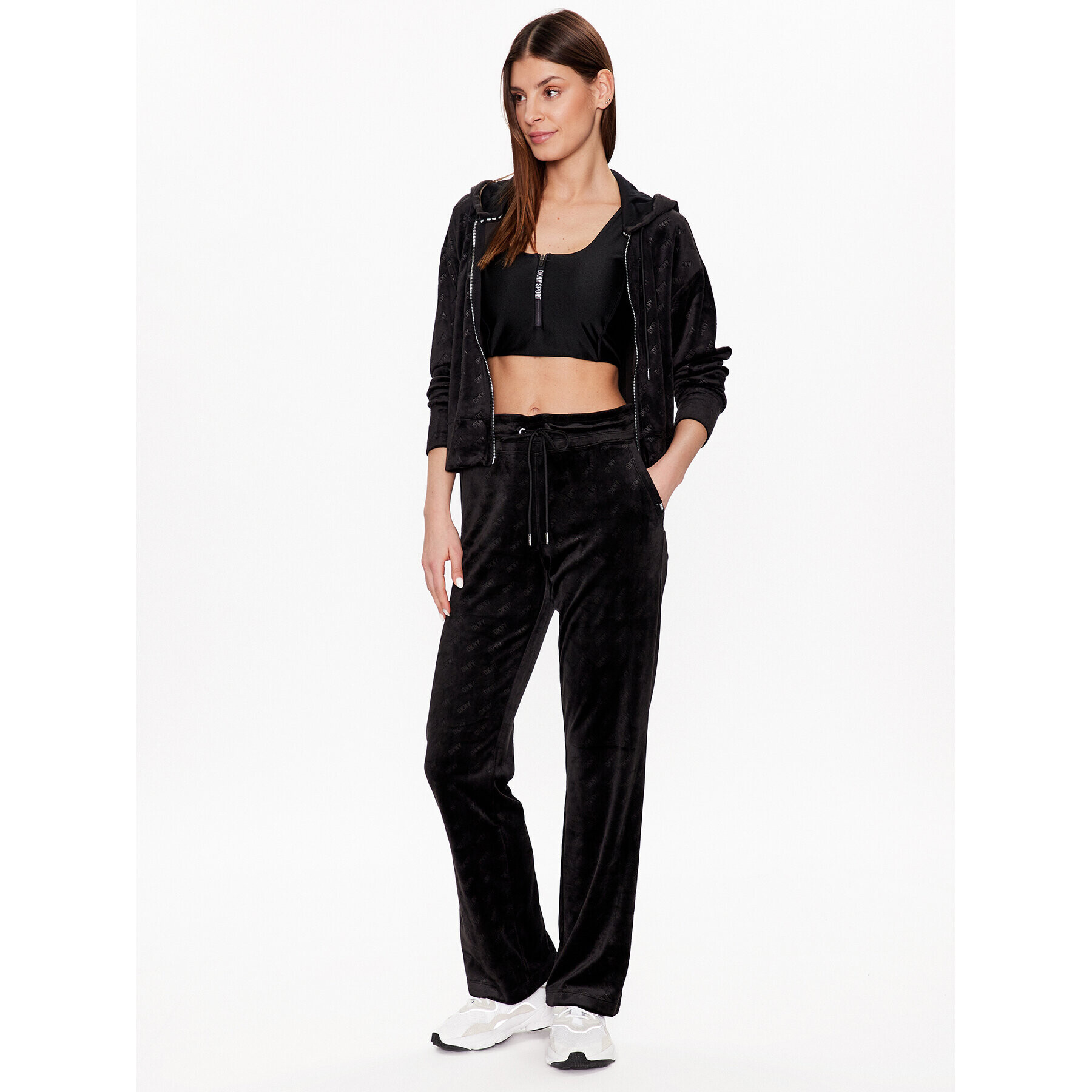 DKNY Sport Долнище анцуг DP2P3174 Черен Classic Fit - Pepit.bg