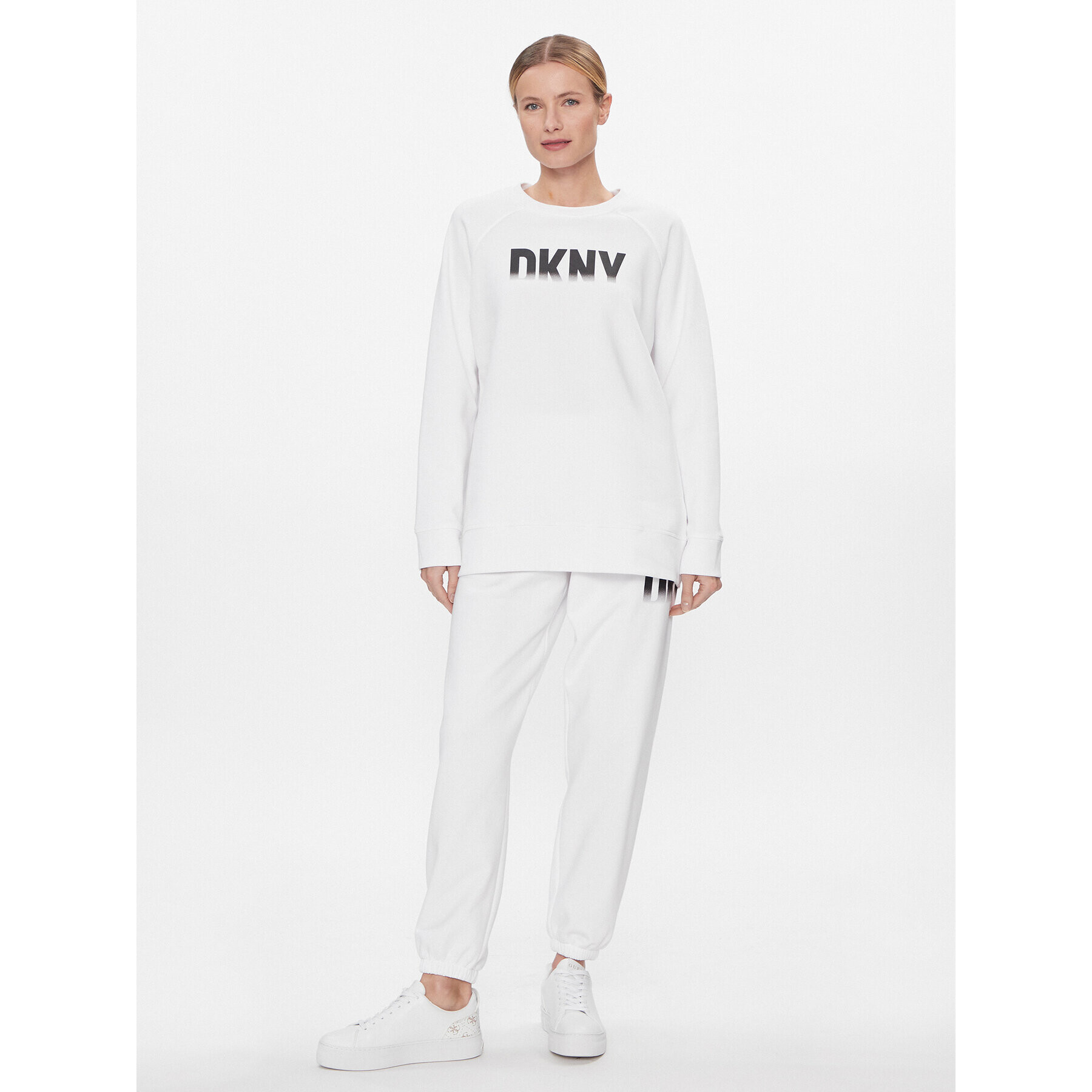 DKNY Sport Долнище анцуг DP3P3379 Бял Relaxed Fit - Pepit.bg