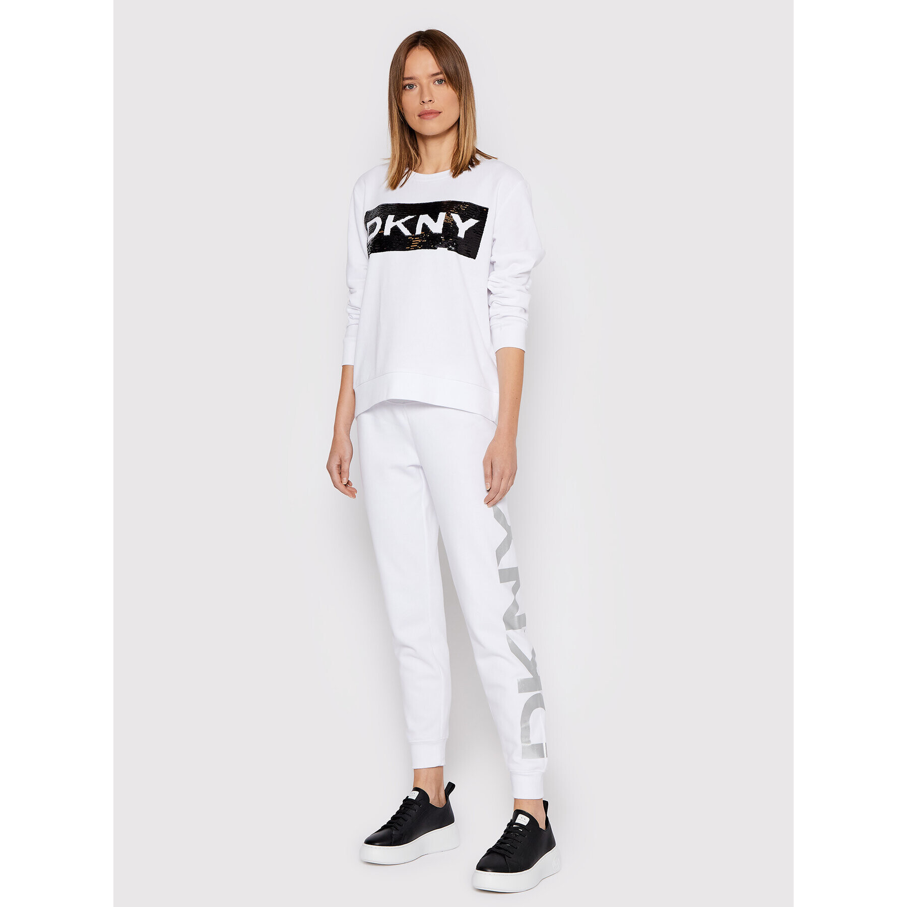 DKNY Sport Долнище анцуг DP1P1251 Бял Regular Fit - Pepit.bg