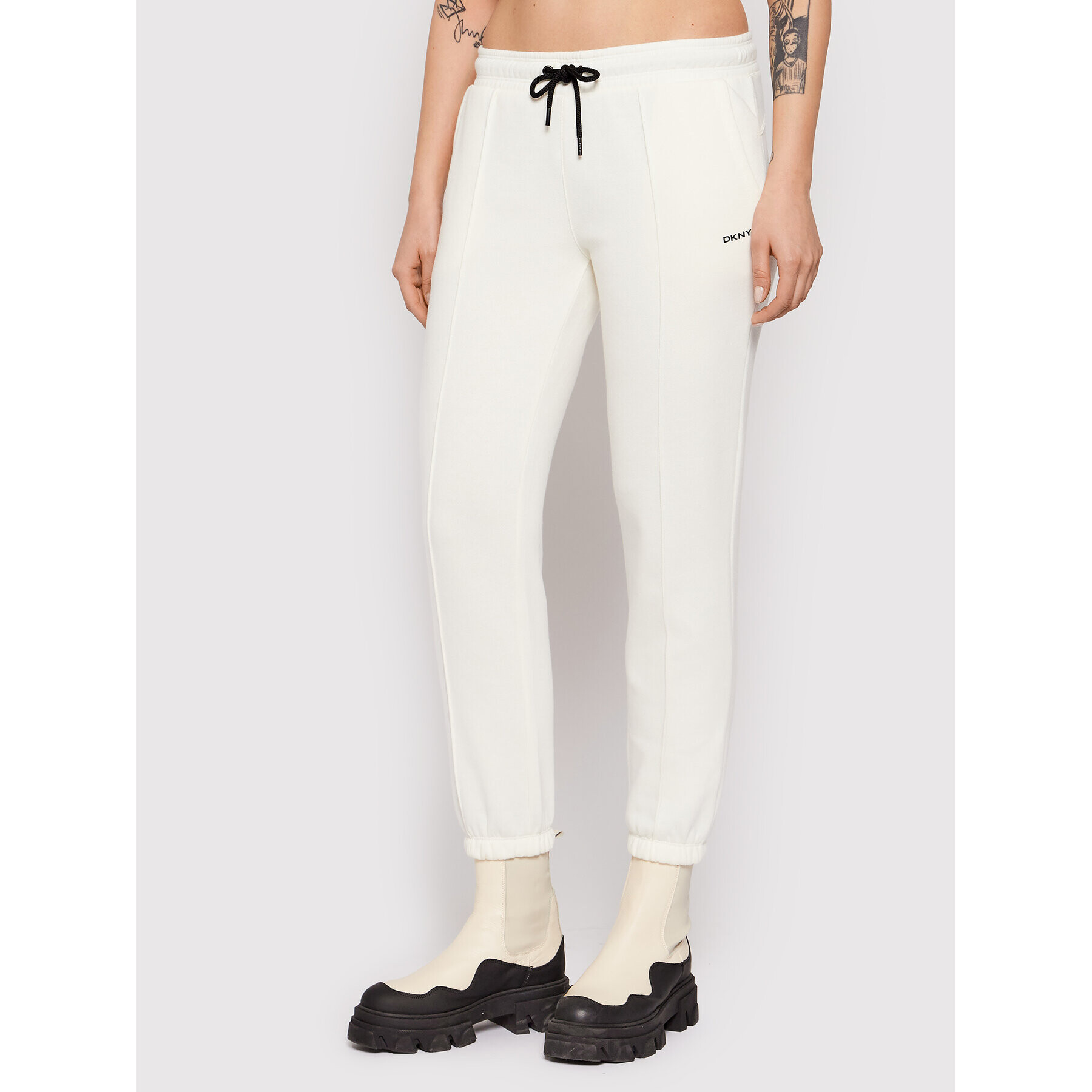 DKNY Sport Долнище анцуг DP1P2743 Бял Regular Fit - Pepit.bg