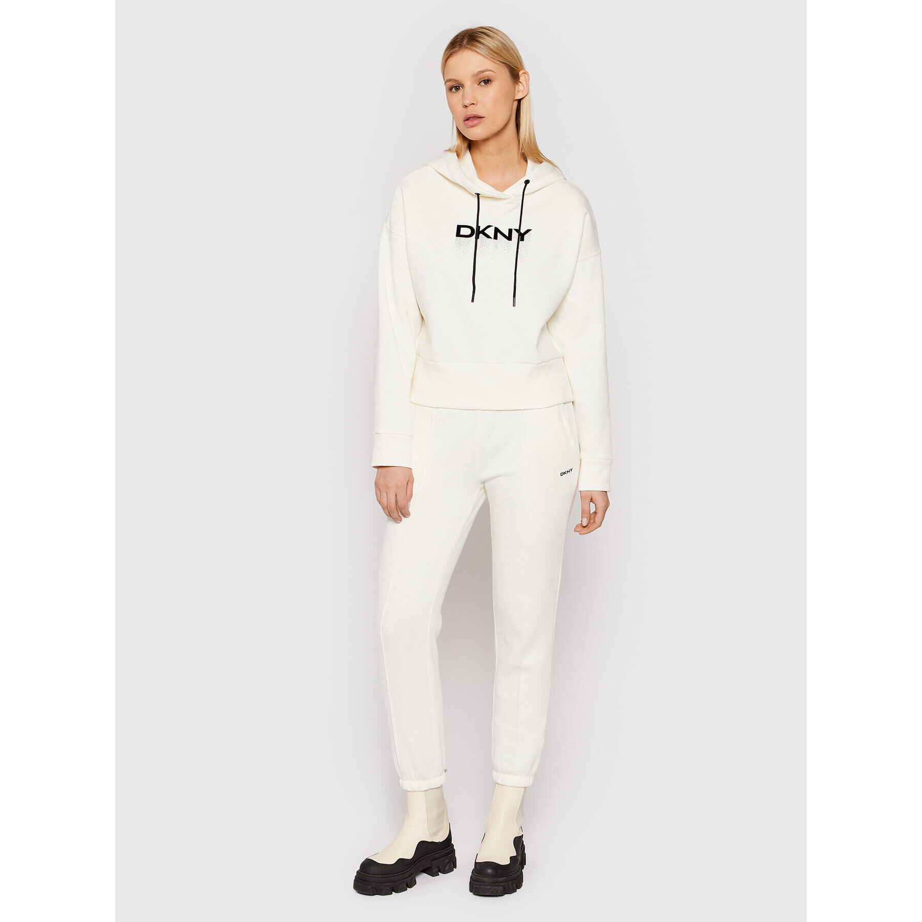 DKNY Sport Долнище анцуг DP1P2743 Бял Regular Fit - Pepit.bg