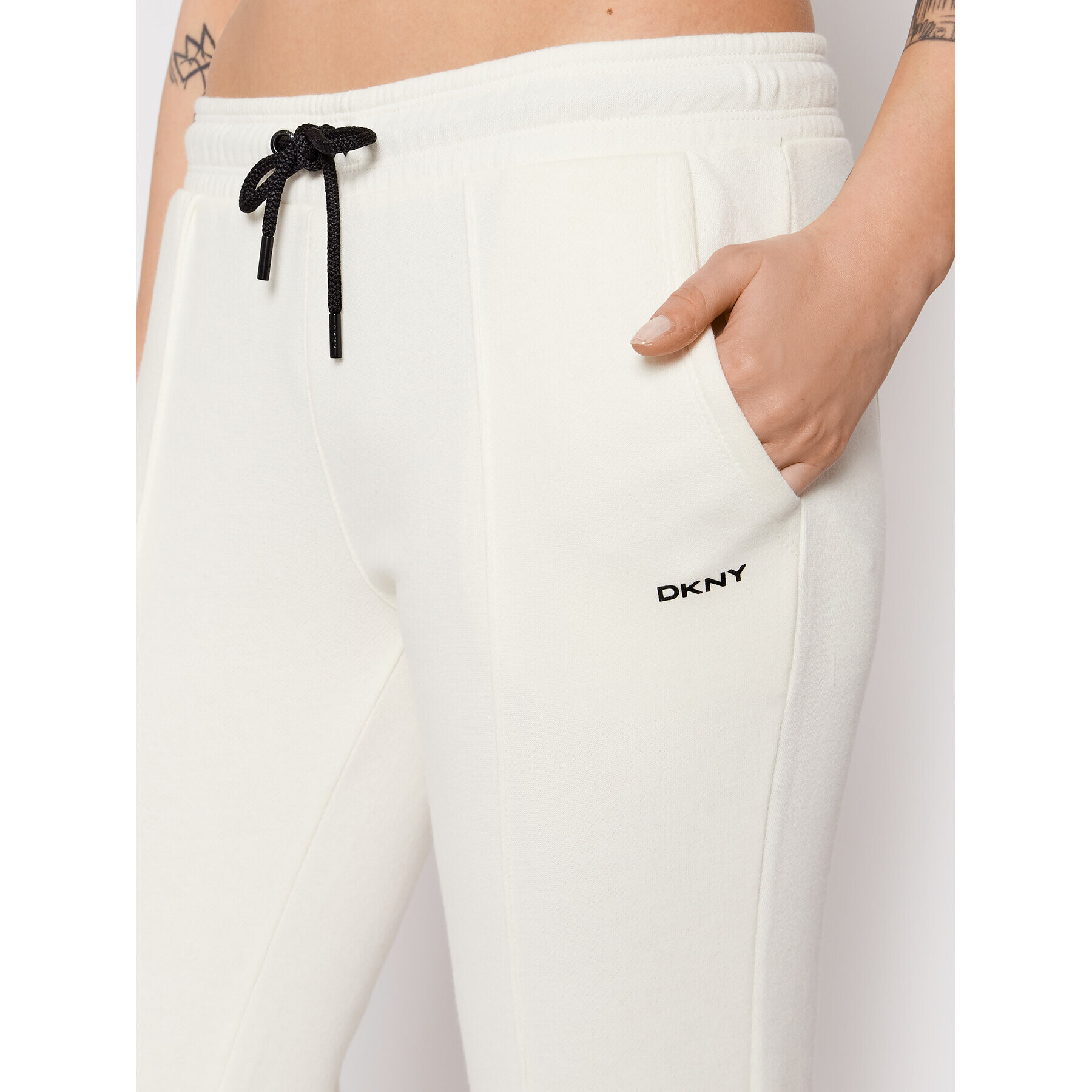 DKNY Sport Долнище анцуг DP1P2743 Бял Regular Fit - Pepit.bg