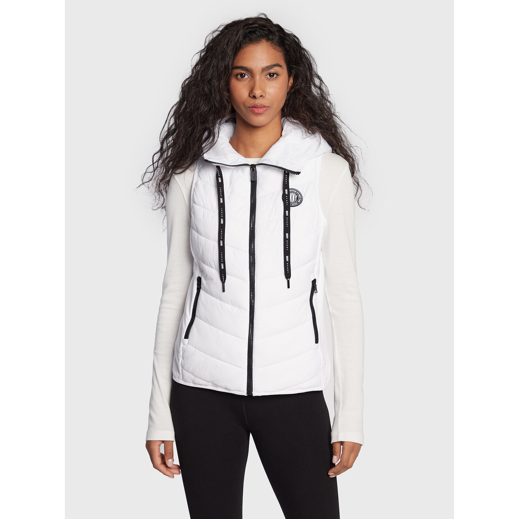 DKNY Sport Елек DP2V3111 Бял Classic Fit - Pepit.bg