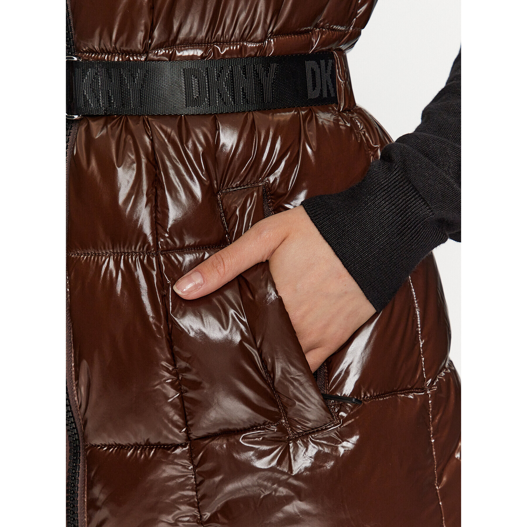 DKNY Sport Елек DP3V3127 Кафяв Regular Fit - Pepit.bg