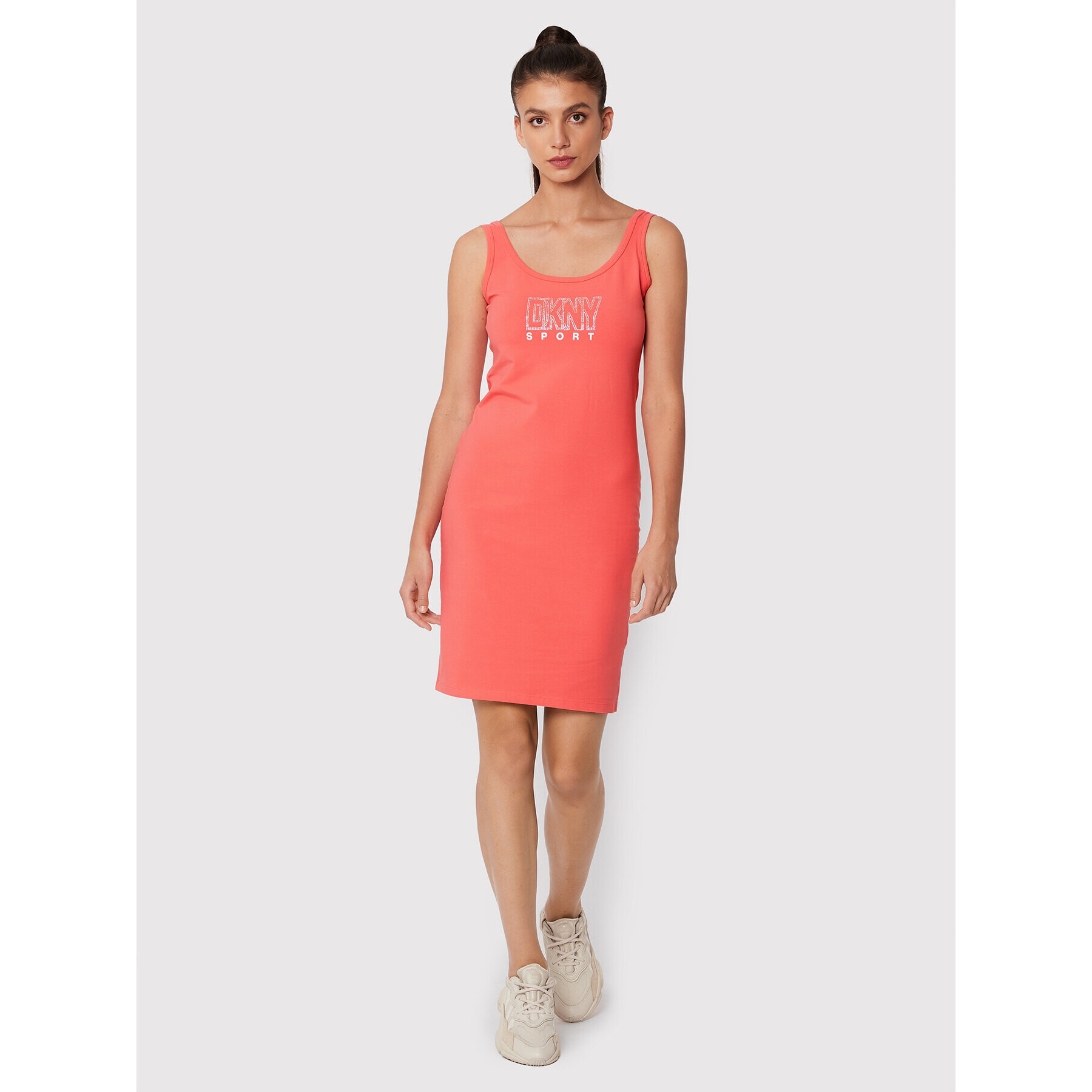 DKNY Sport Лятна рокля DP2D4646 Розов Slim Fit - Pepit.bg