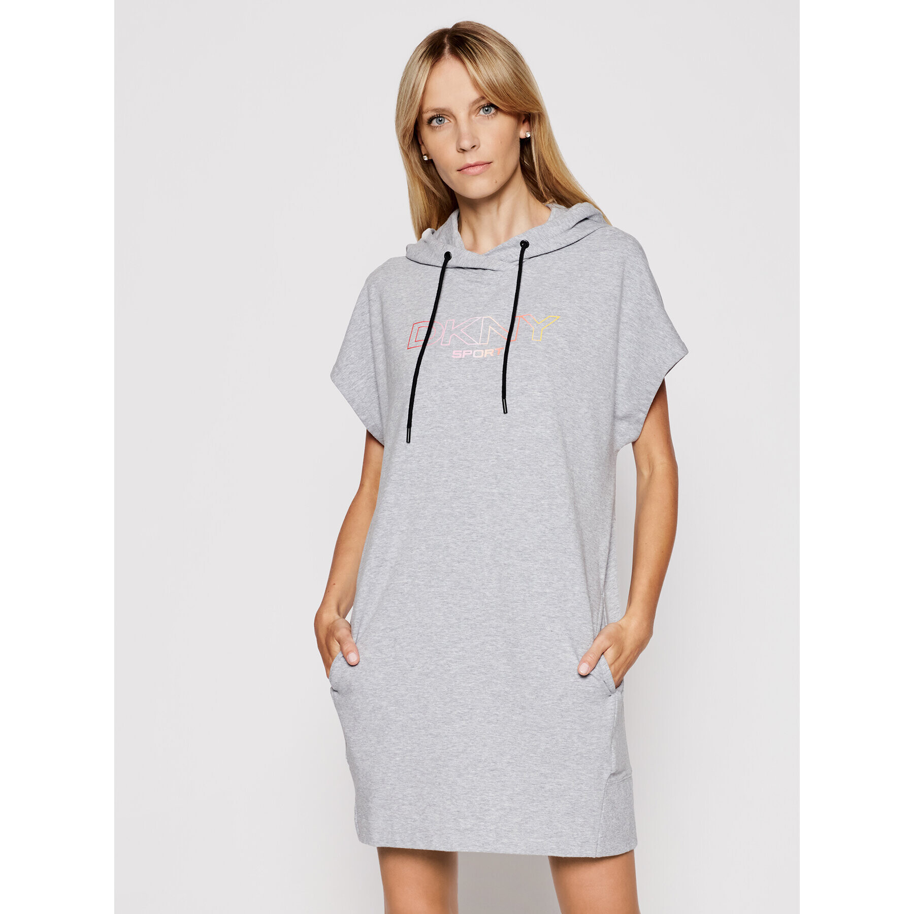 DKNY Sport Плетена рокля DP1D4455 Сив Regular Fit - Pepit.bg