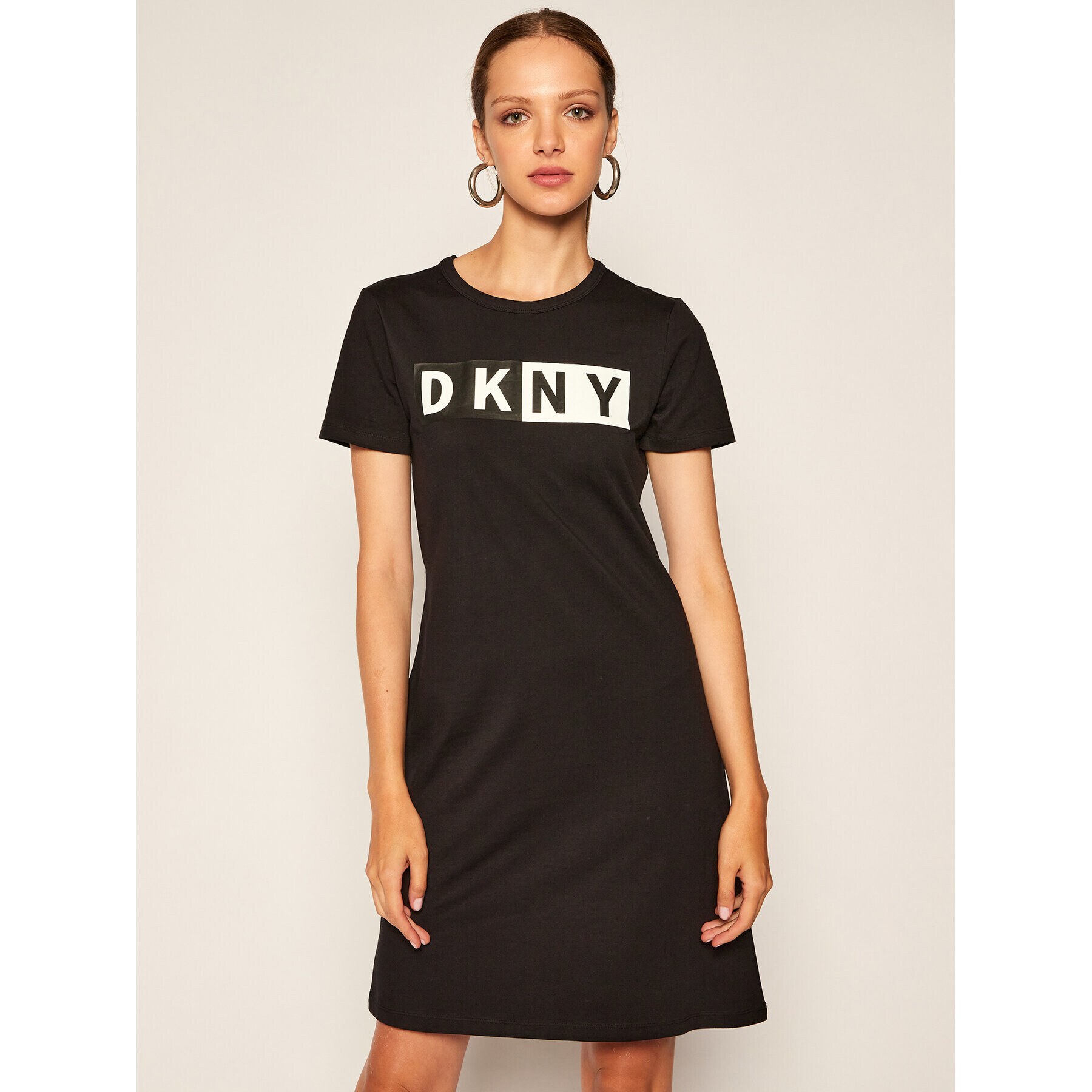 DKNY Sport Плетена рокля DP9D4261 Черен Regular Fit - Pepit.bg