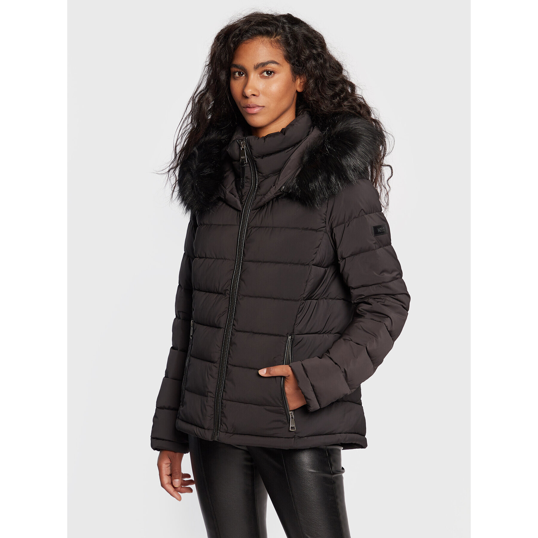 DKNY Sport Пухено яке DL2MPG50 Черен Regular Fit - Pepit.bg