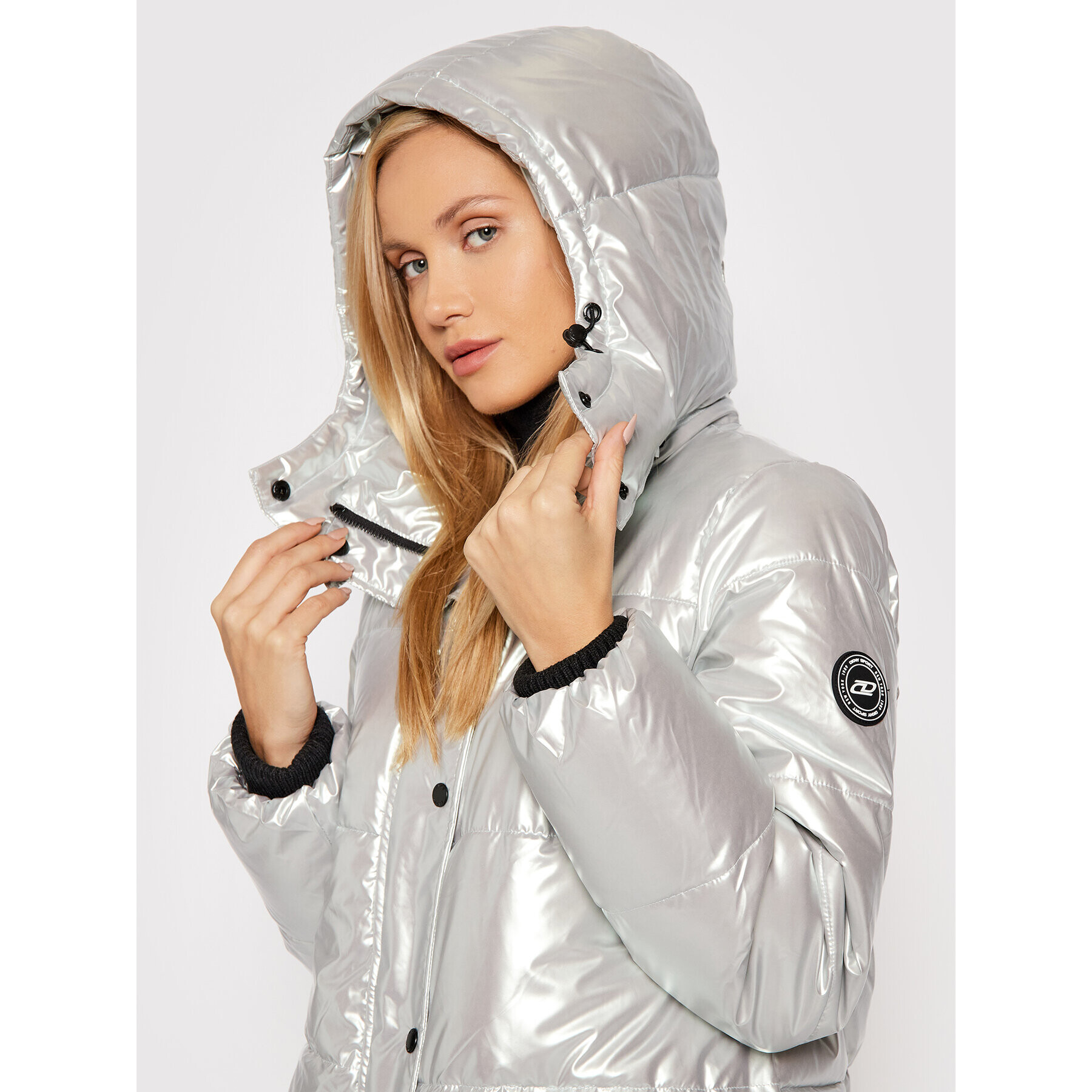 DKNY Sport Пухено яке DP1J9082 Сребрист Regular Fit - Pepit.bg