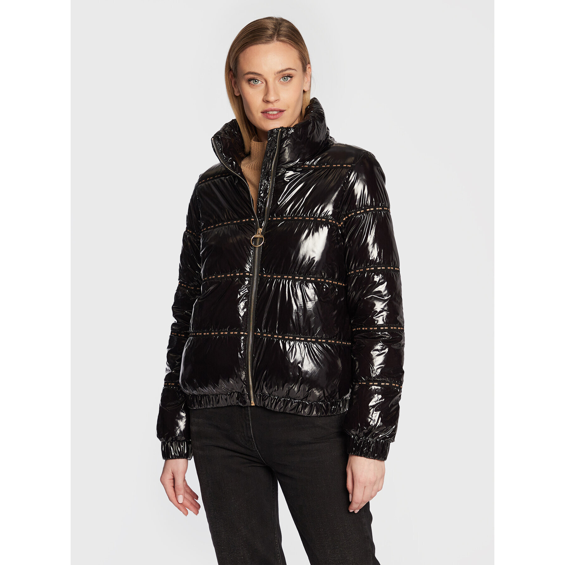 DKNY Sport Пухено яке DP2J8857 Черен Regular Fit - Pepit.bg