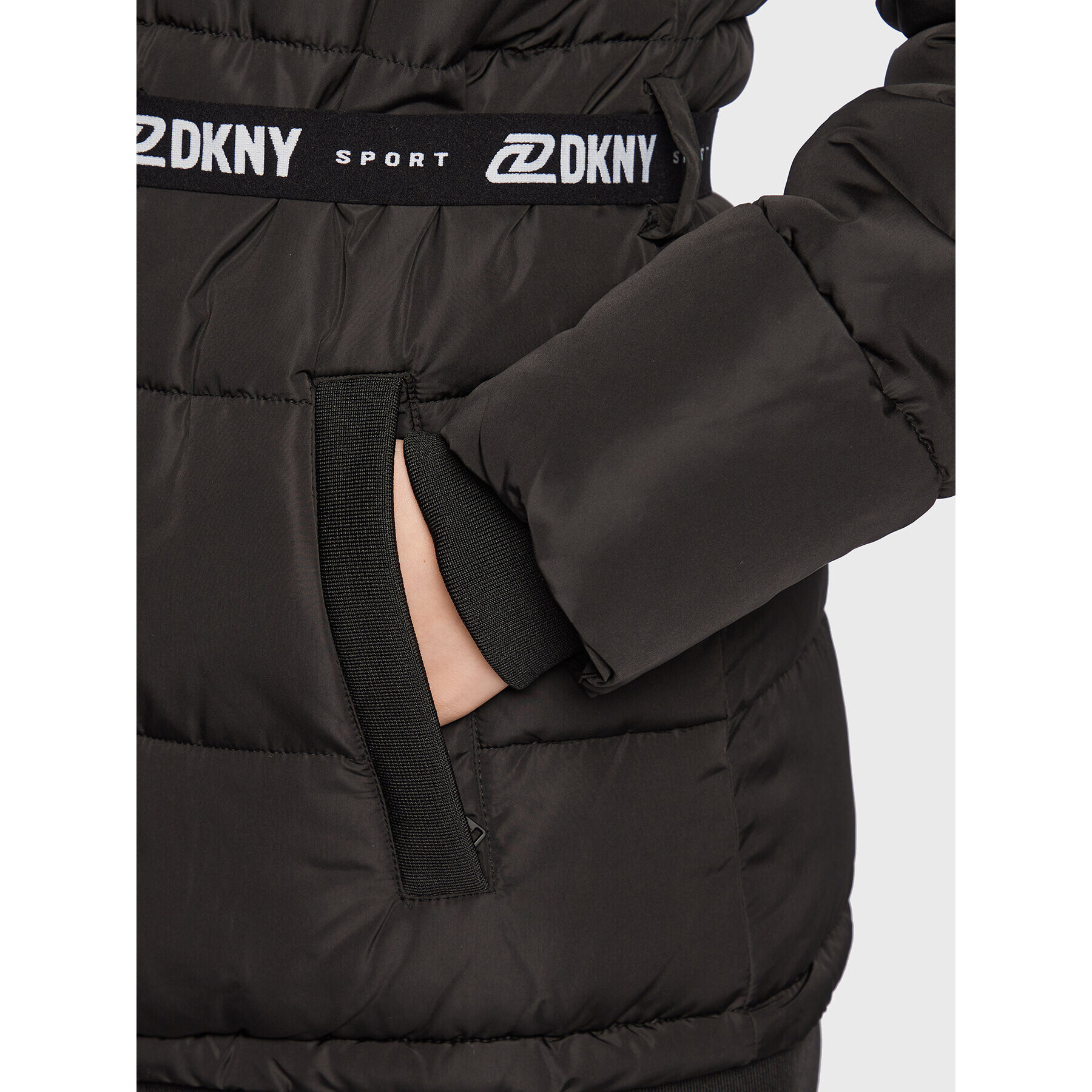 DKNY Sport Пухено яке DP2J9180 Черен Regular Fit - Pepit.bg