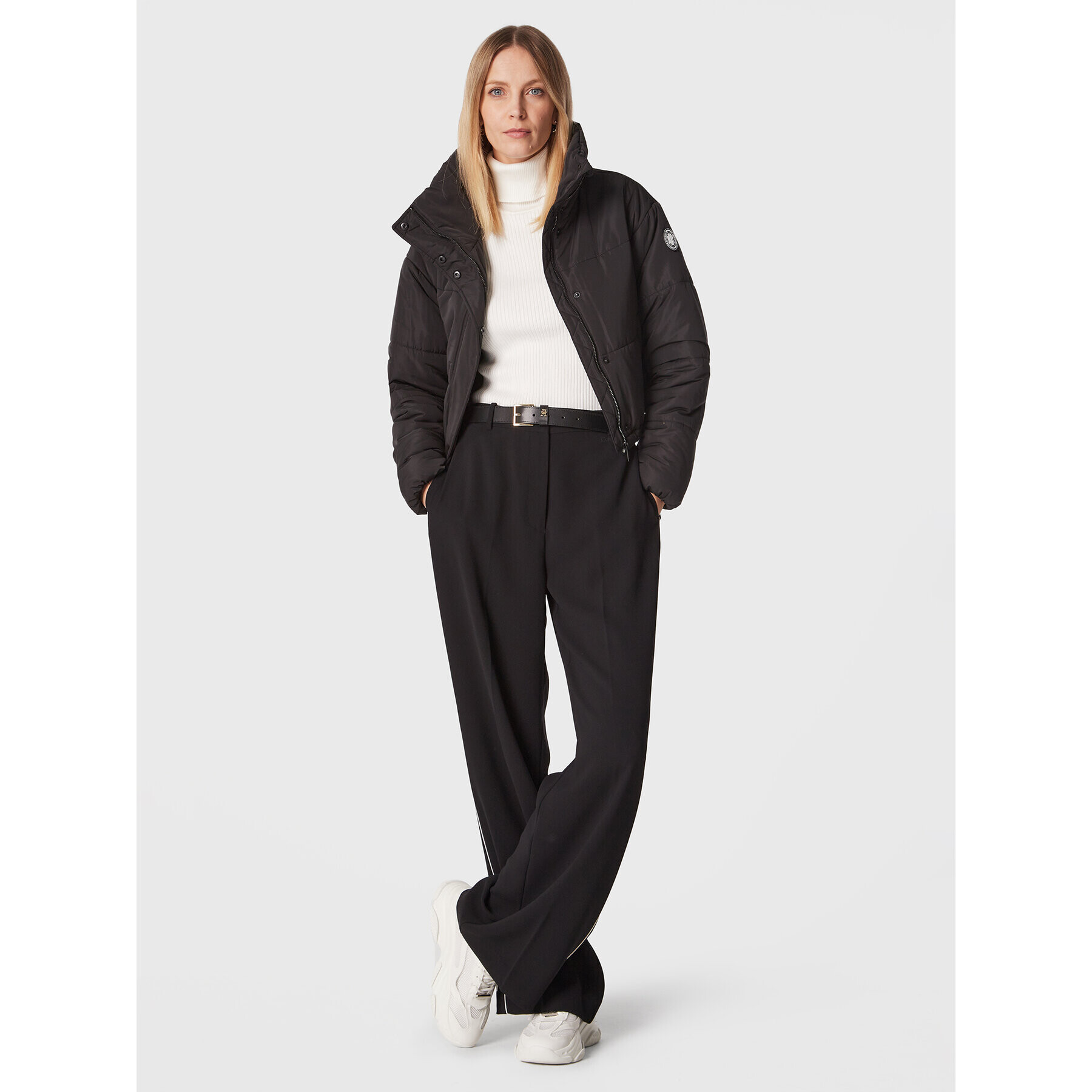 DKNY Sport Пухено яке DP2J9196 Черен Oversize - Pepit.bg