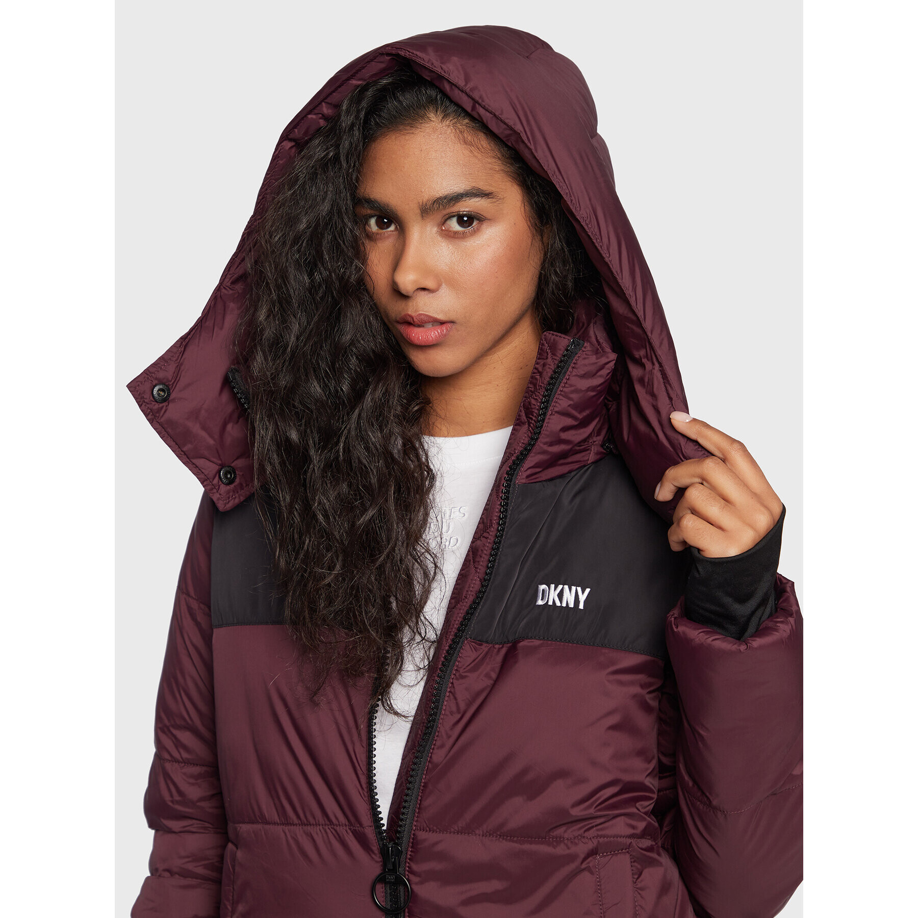 DKNY Sport Пухено яке DP2J9216 Виолетов Regular Fit - Pepit.bg