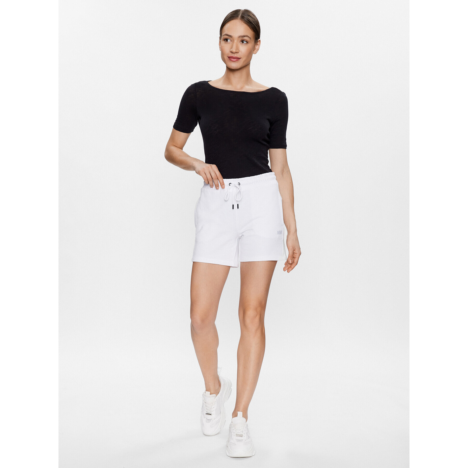 DKNY Sport Спортни шорти DP3S4993 Бял Regular Fit - Pepit.bg