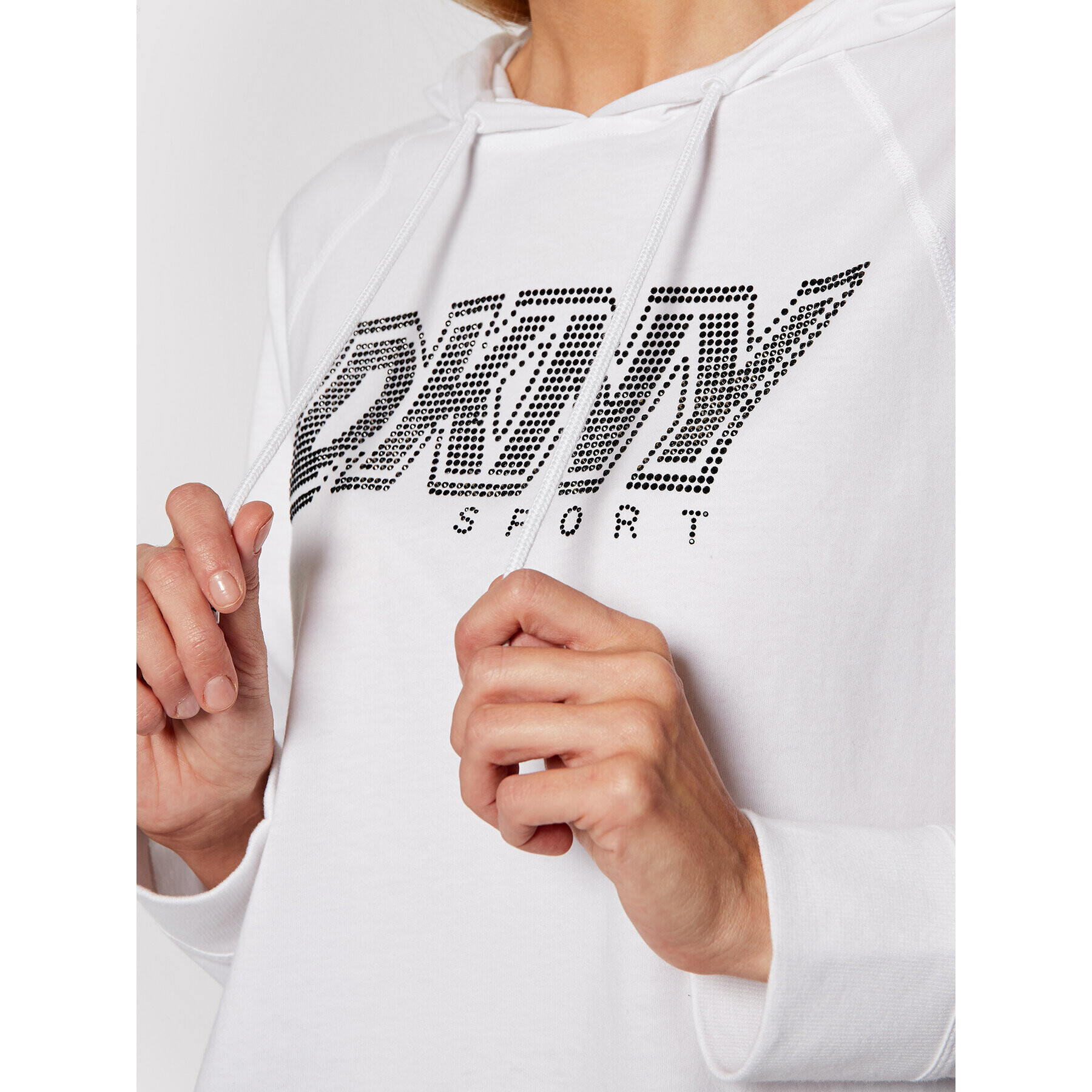 DKNY Sport Суитшърт DP0T7476 Бял Cropped Fit - Pepit.bg