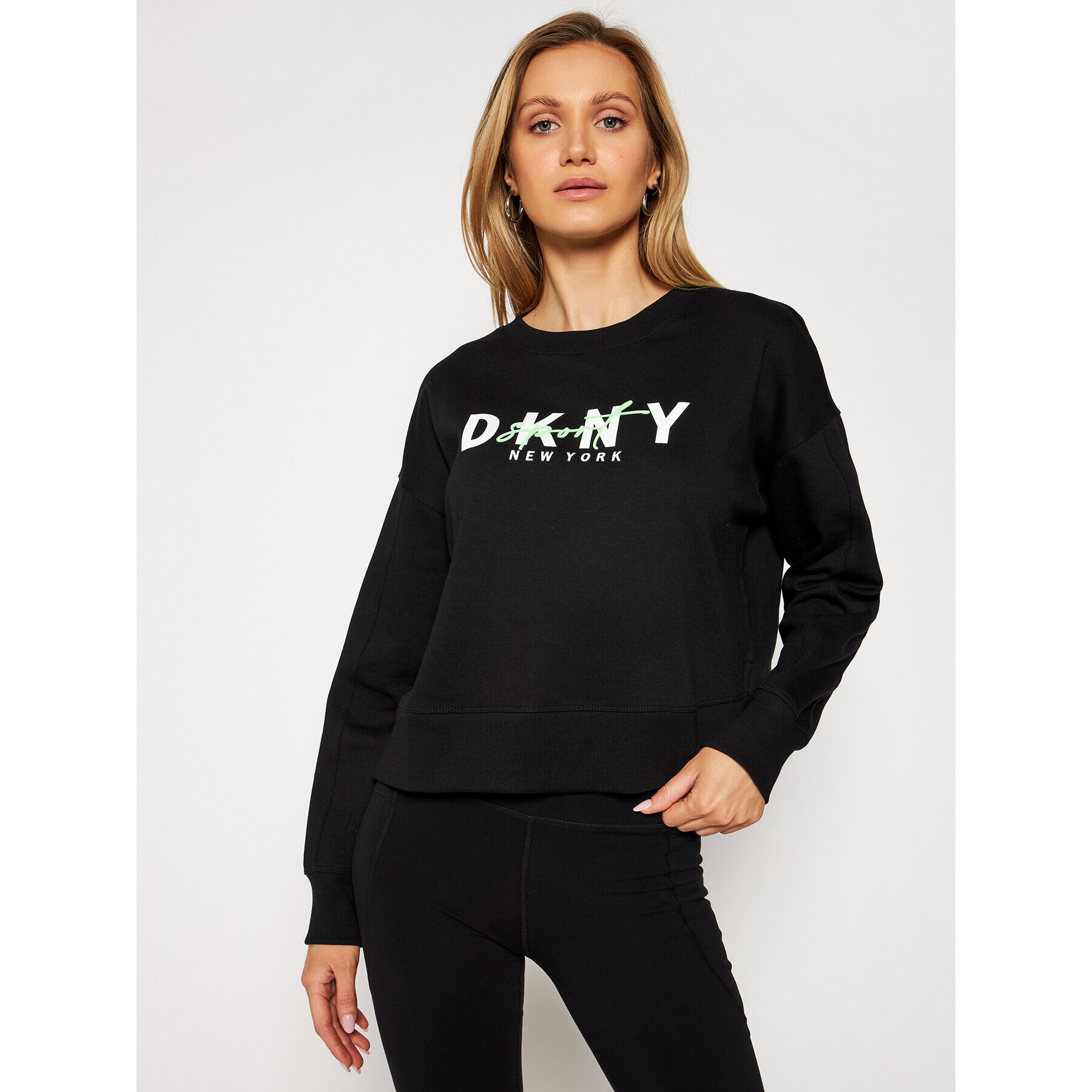 DKNY Sport Суитшърт DP0T7848 Черен Loose Fit - Pepit.bg