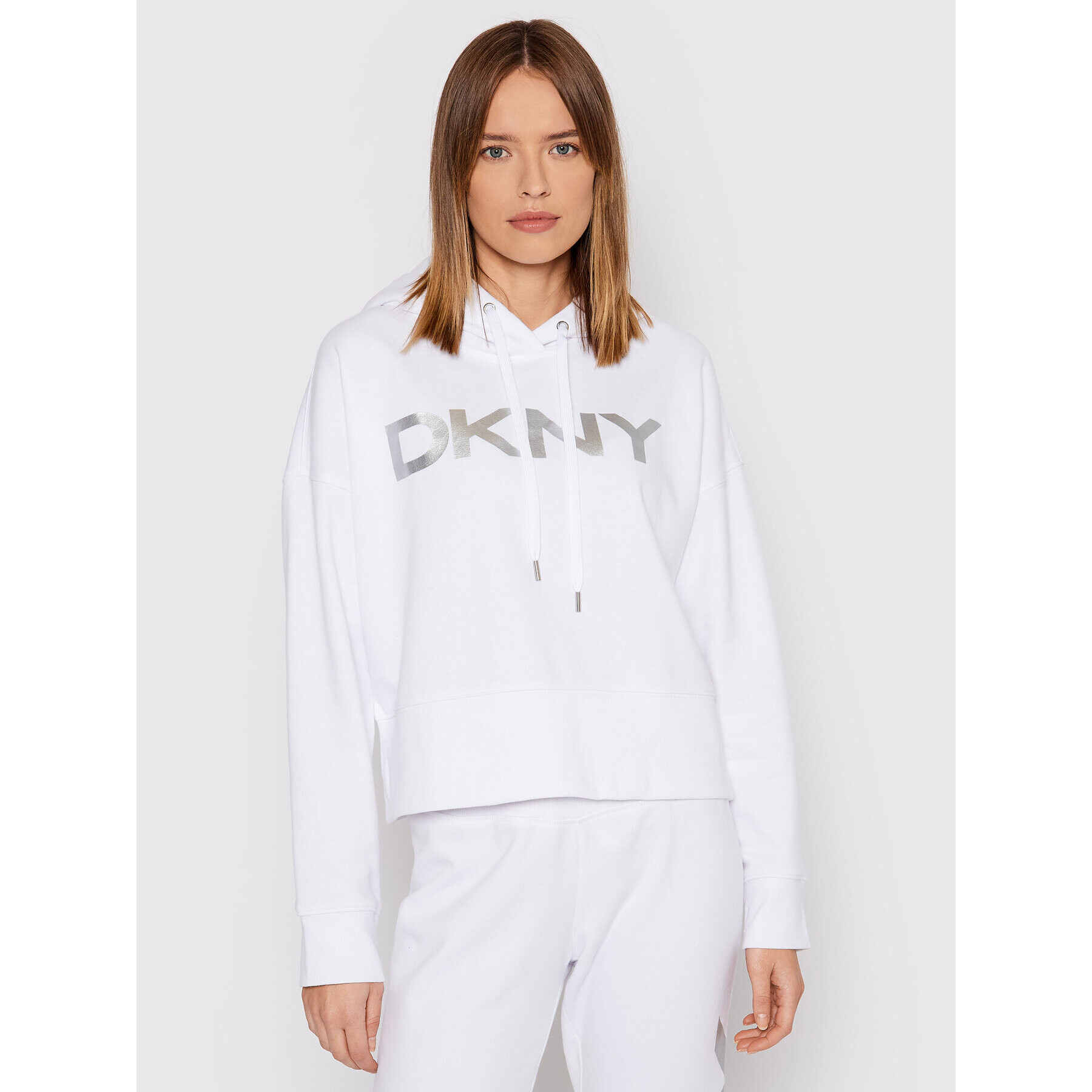 DKNY Sport Суитшърт DP1T7970 Бял Regular Fit - Pepit.bg