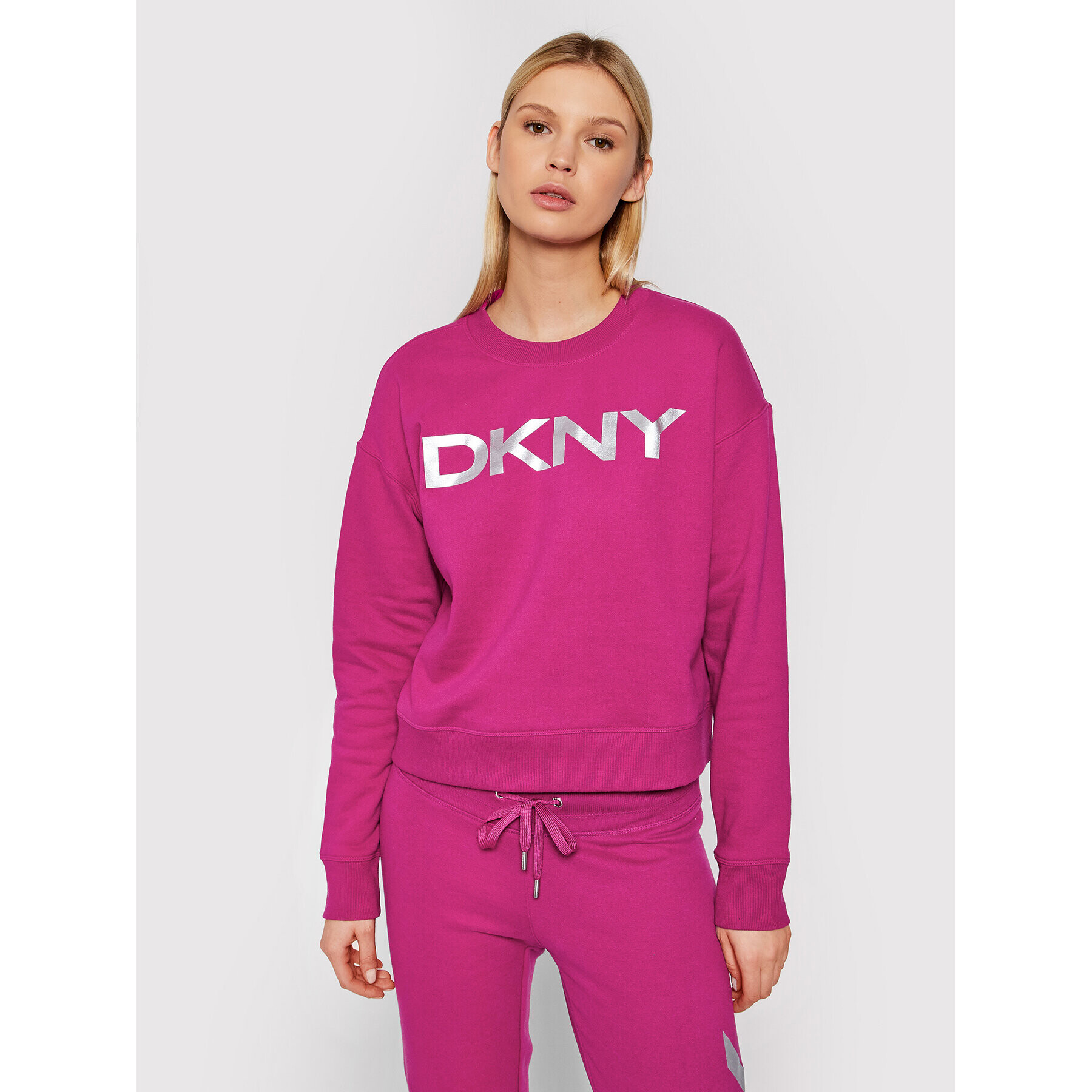 DKNY Sport Суитшърт DP1T7974 Розов Relaxed Fit - Pepit.bg