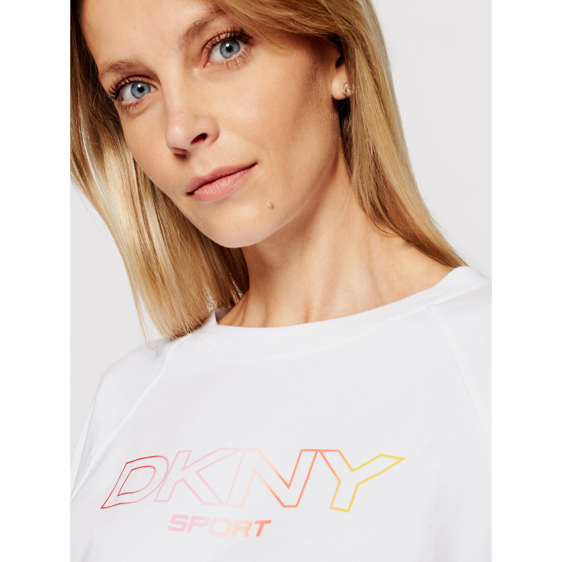 DKNY Sport Суитшърт DP1T8022 Бял Regular Fit - Pepit.bg