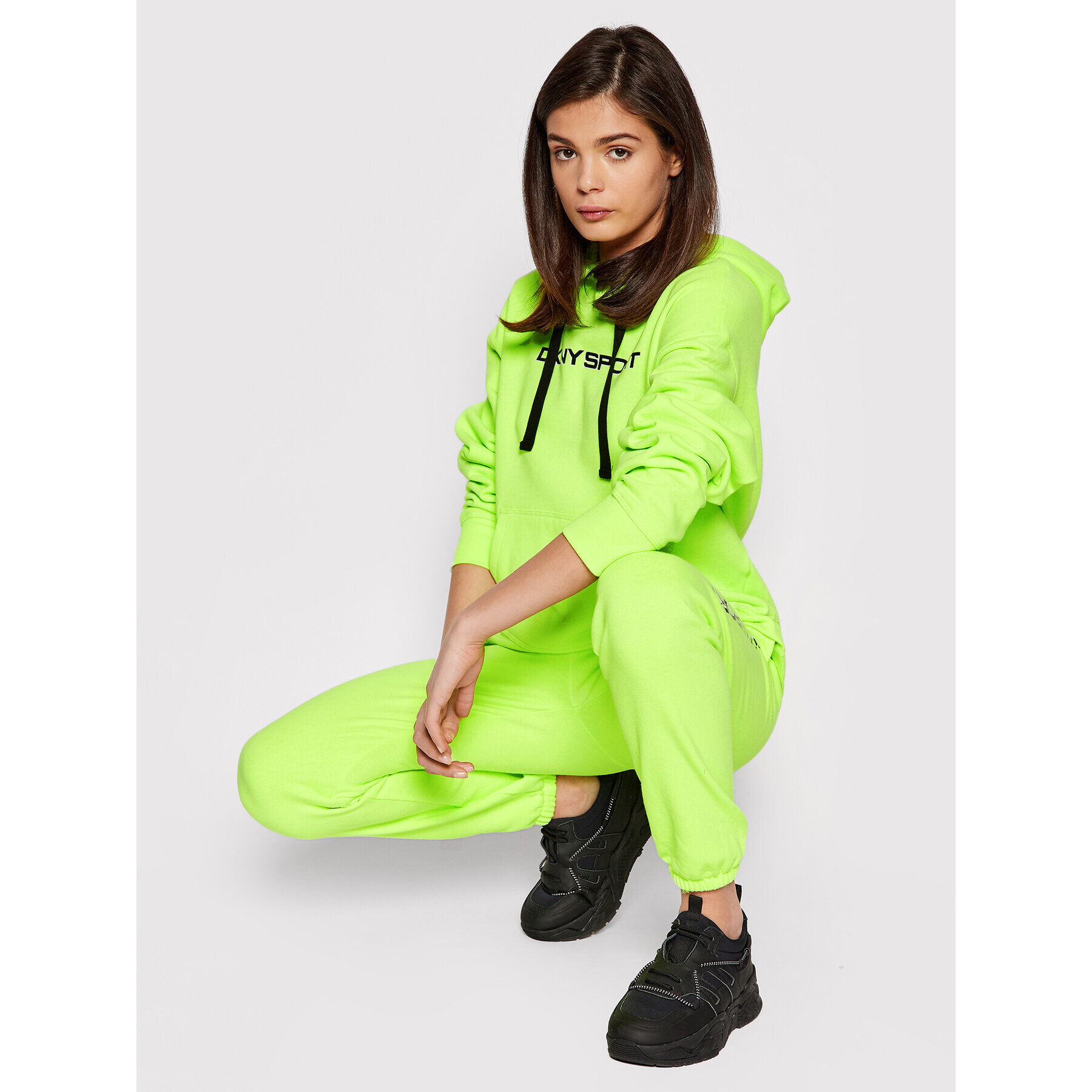 DKNY Sport Суитшърт DP1T8423 Зелен Oversize - Pepit.bg