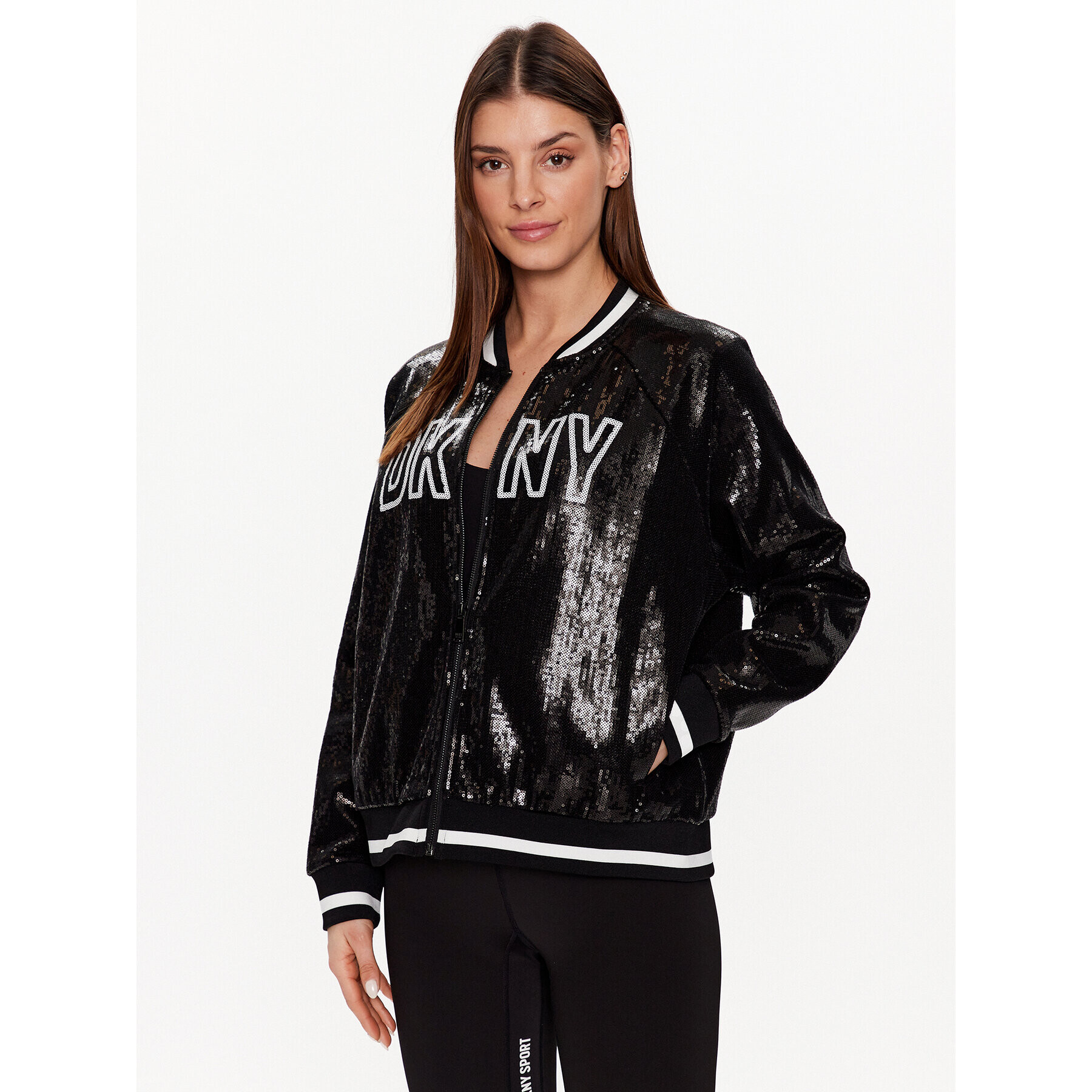 DKNY Sport Суитшърт DP2J9174 Черен Classic Fit - Pepit.bg