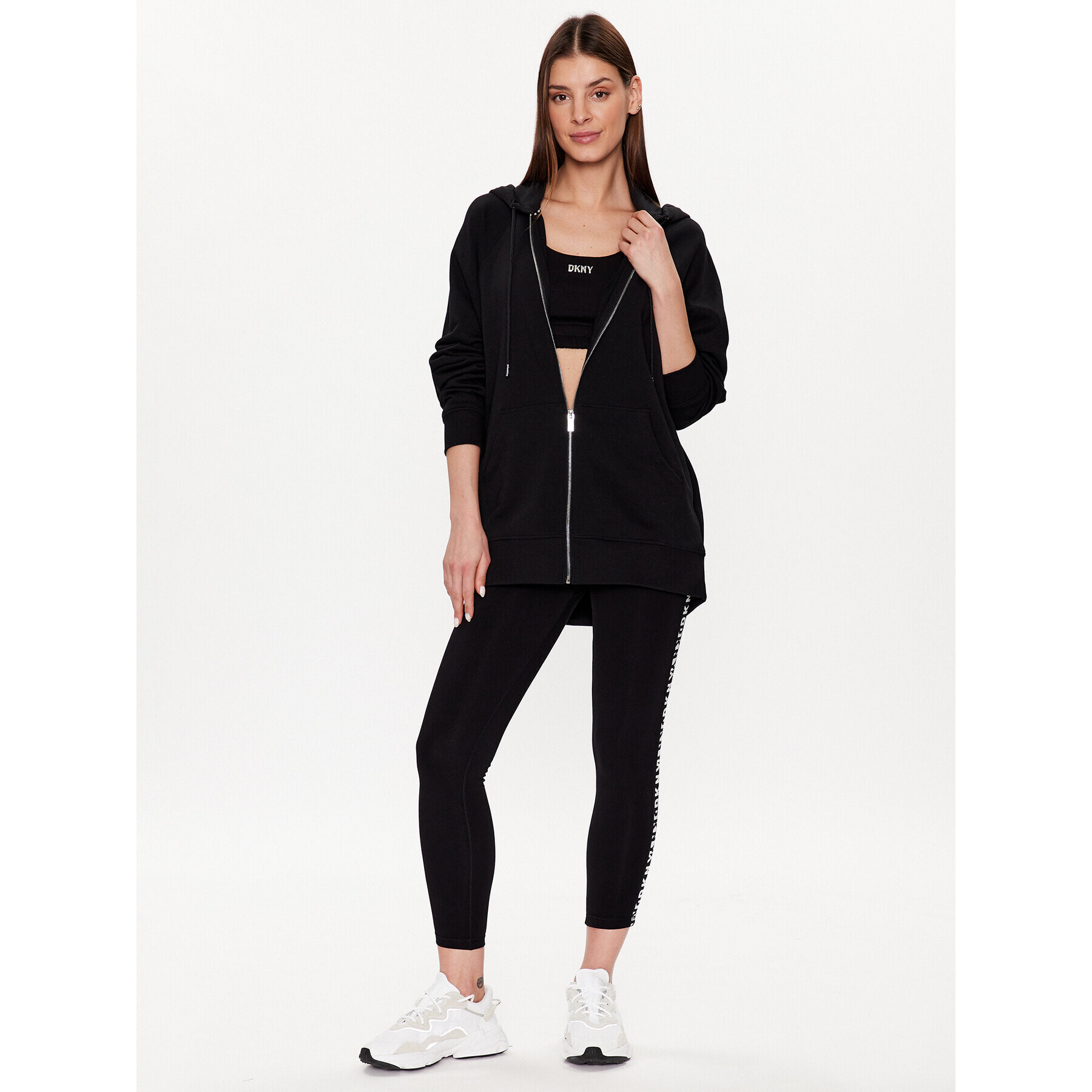 DKNY Sport Суитшърт DP2J9268 Черен Classic Fit - Pepit.bg