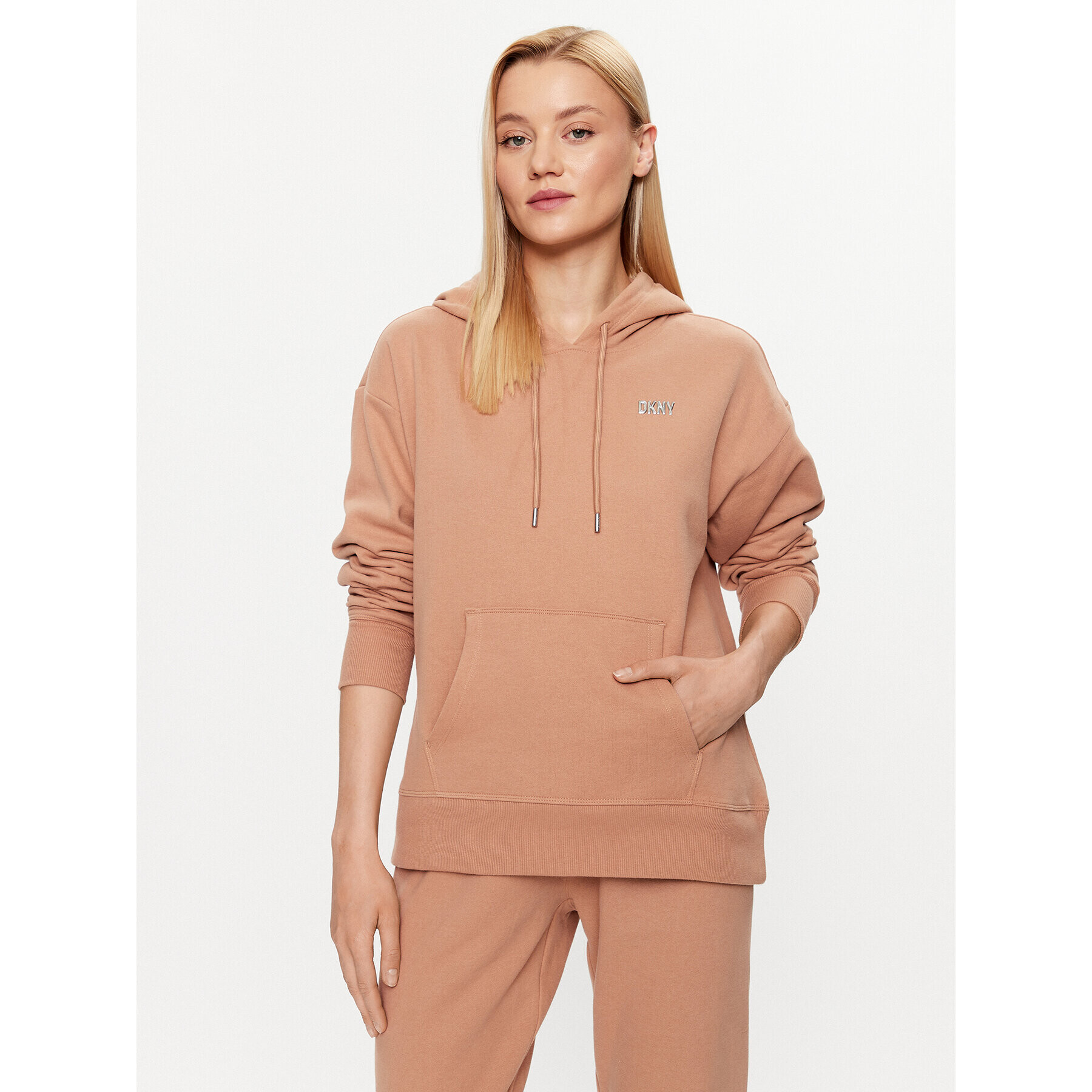 DKNY Sport Суитшърт DP2T9057 Кафяв Regular Fit - Pepit.bg