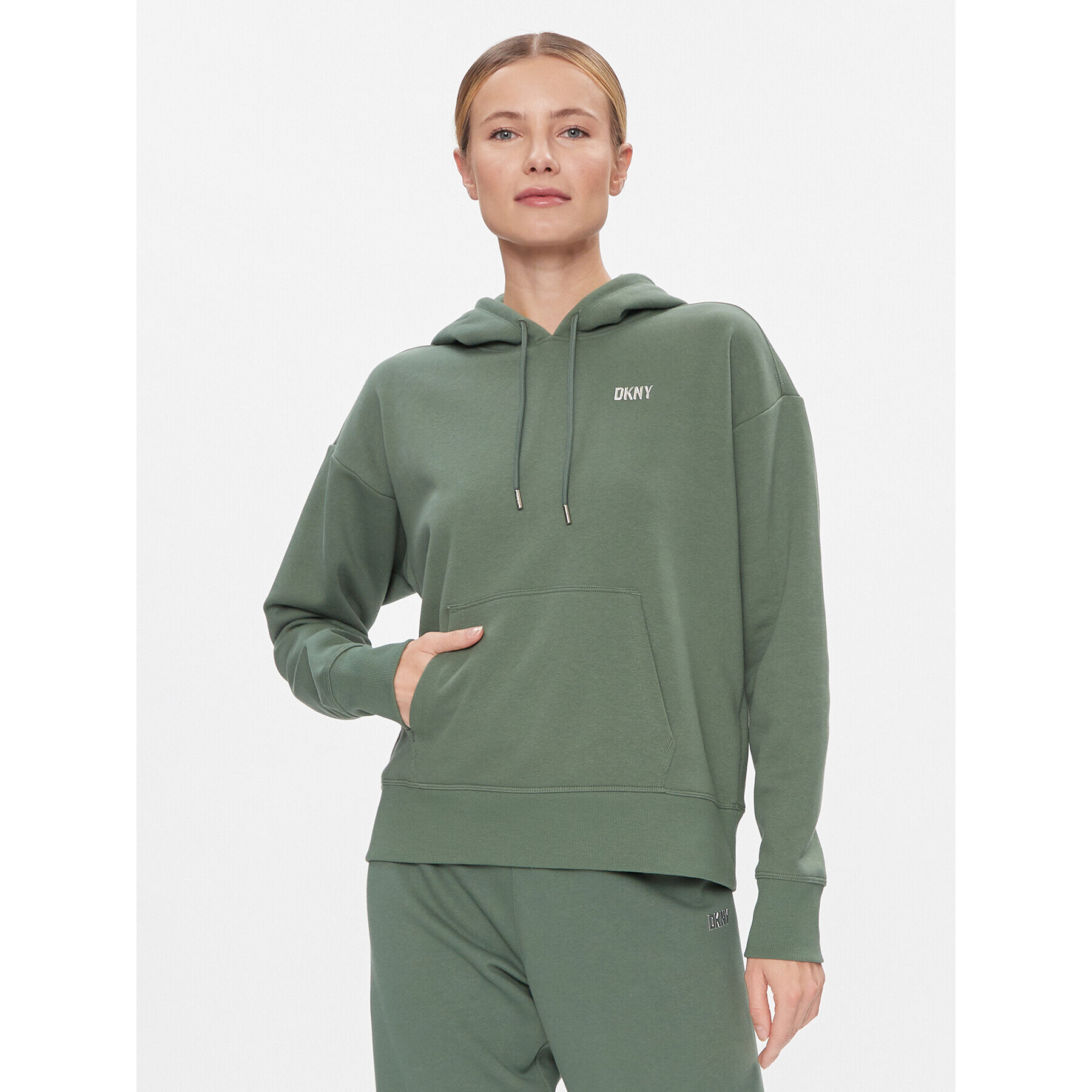 DKNY Sport Суитшърт DP2T9057 Зелен Classic Fit - Pepit.bg