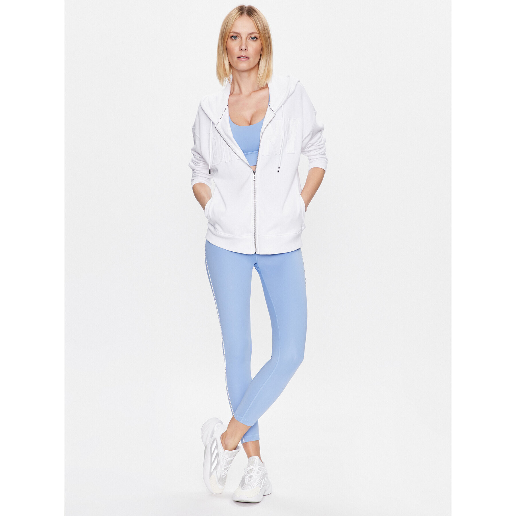 DKNY Sport Суитшърт DP3J9276 Бял Classic Fit - Pepit.bg