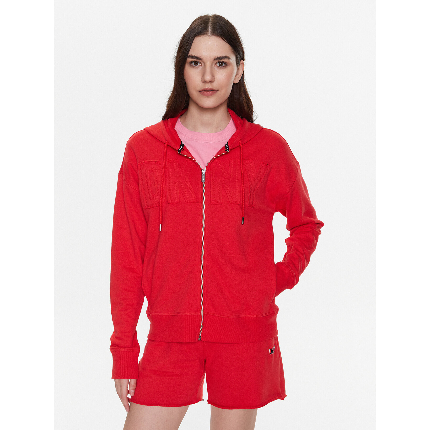 DKNY Sport Суитшърт DP3J9276 Червен Classic Fit - Pepit.bg