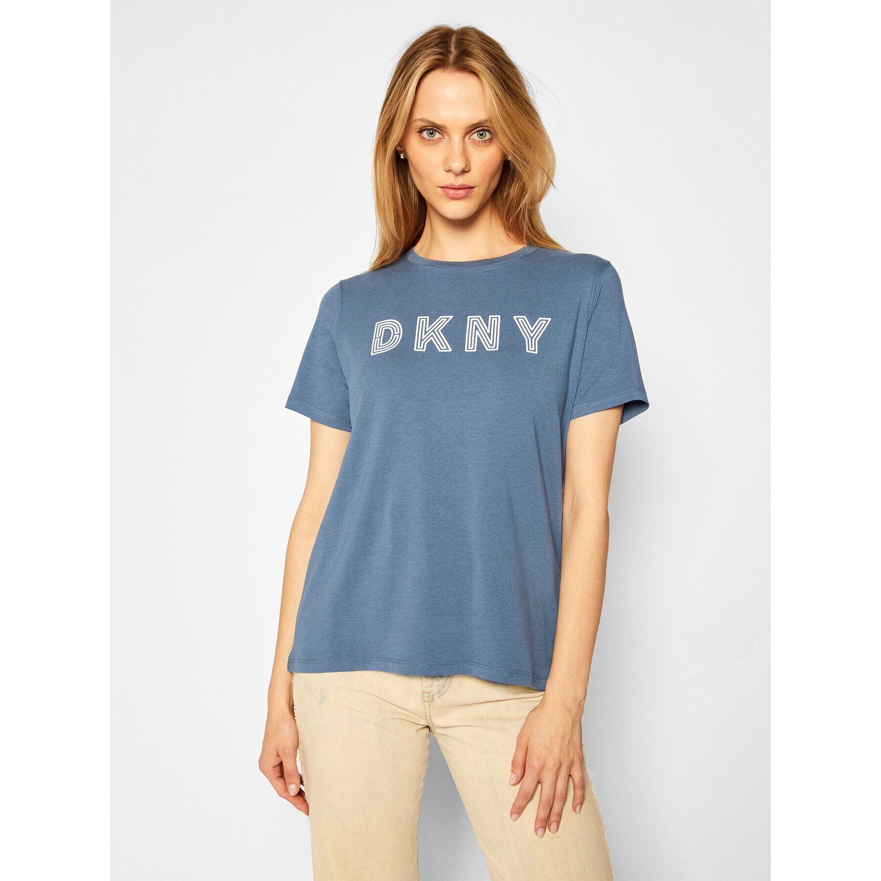 DKNY Sport Тишърт DP0T7440 Тъмносин Regular Fit - Pepit.bg