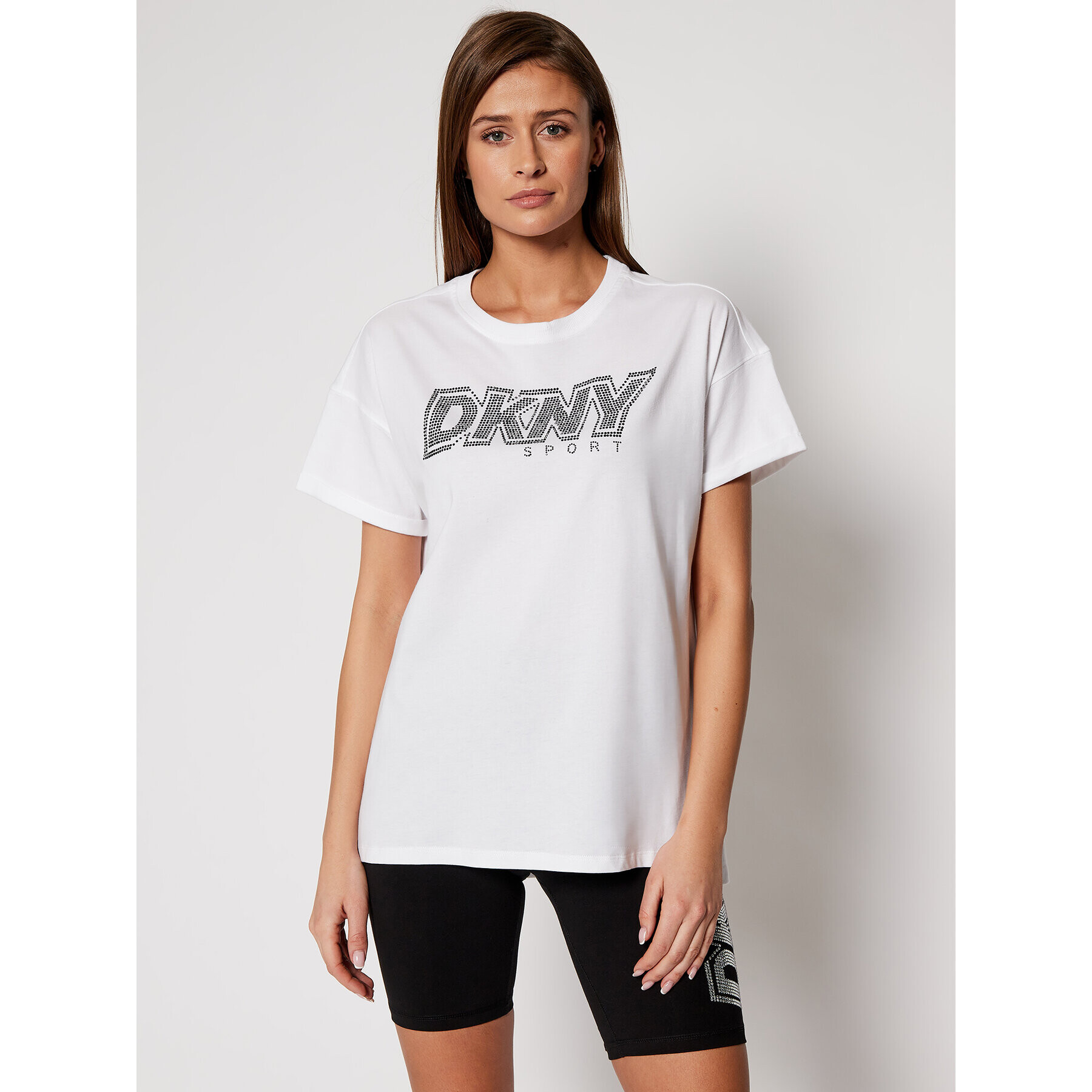 DKNY Sport Тишърт DP0T7477 Бял Relaxed Fit - Pepit.bg