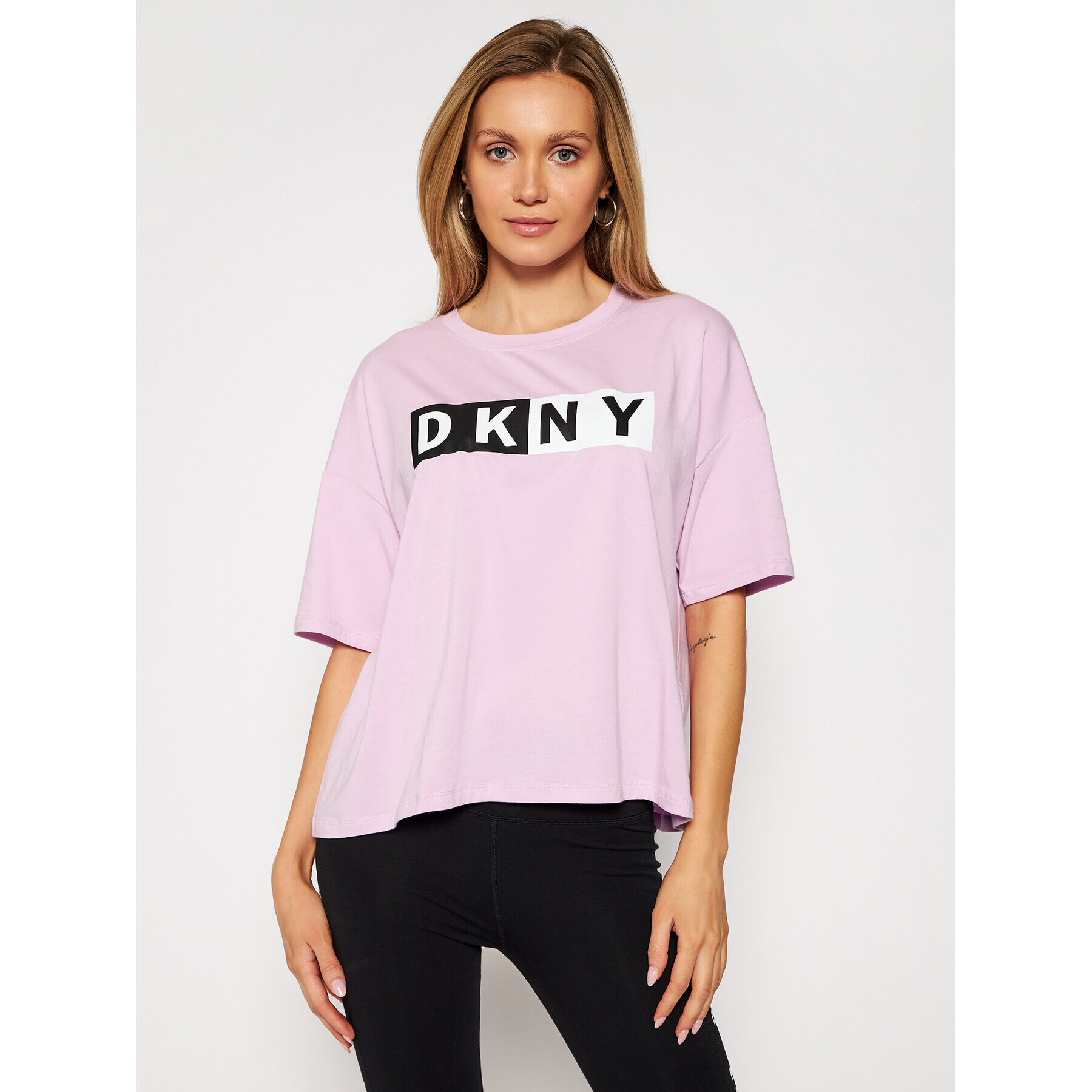 DKNY Sport Тишърт DP0T7732 Виолетов Oversize - Pepit.bg