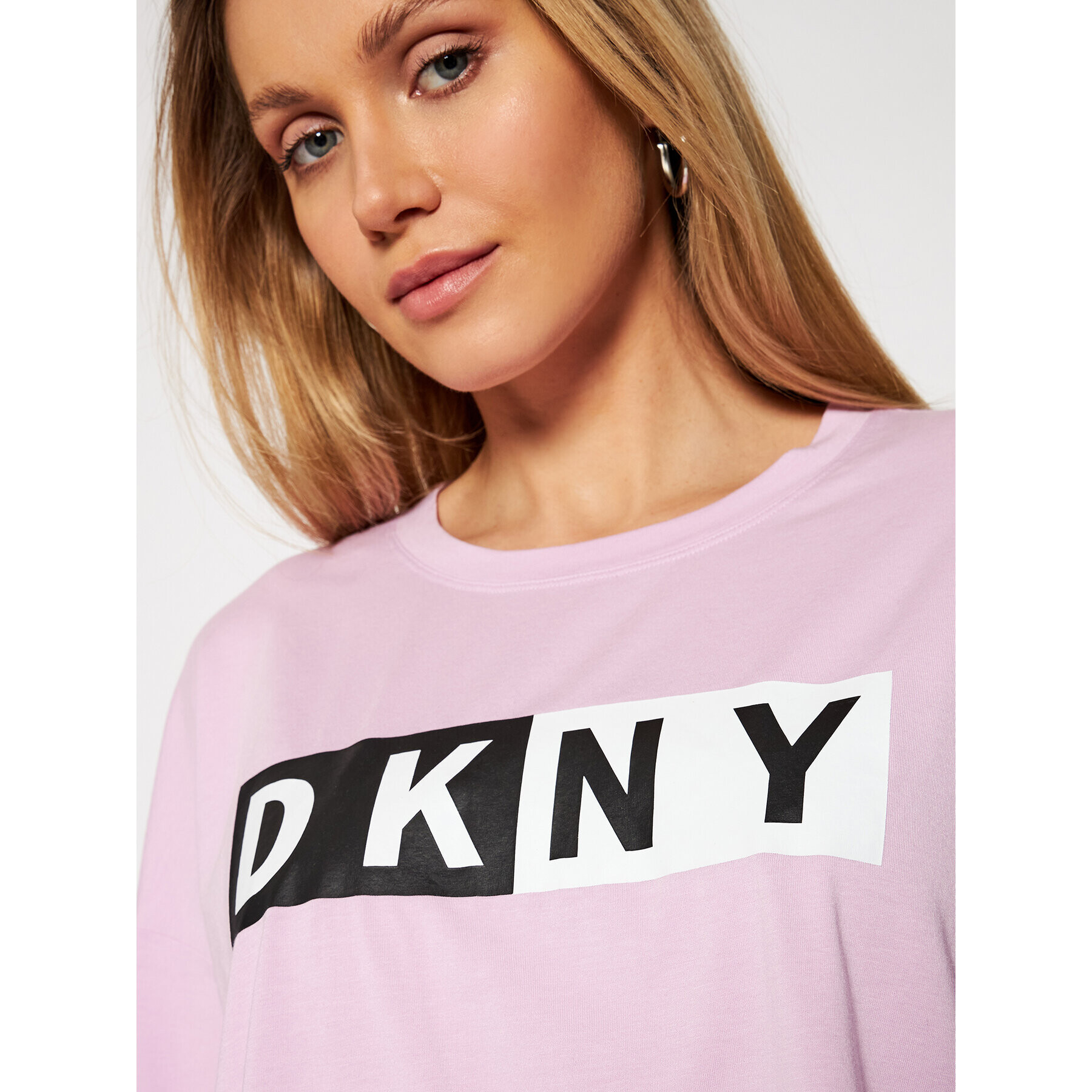 DKNY Sport Тишърт DP0T7732 Виолетов Oversize - Pepit.bg