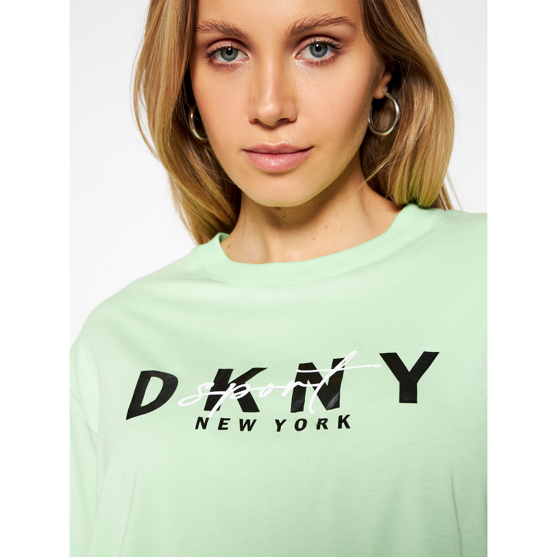 DKNY Sport Тишърт DP0T7854 Зелен Oversize - Pepit.bg