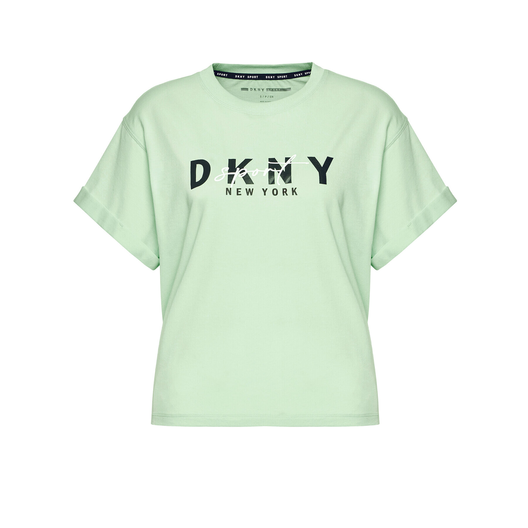 DKNY Sport Тишърт DP0T7854 Зелен Oversize - Pepit.bg