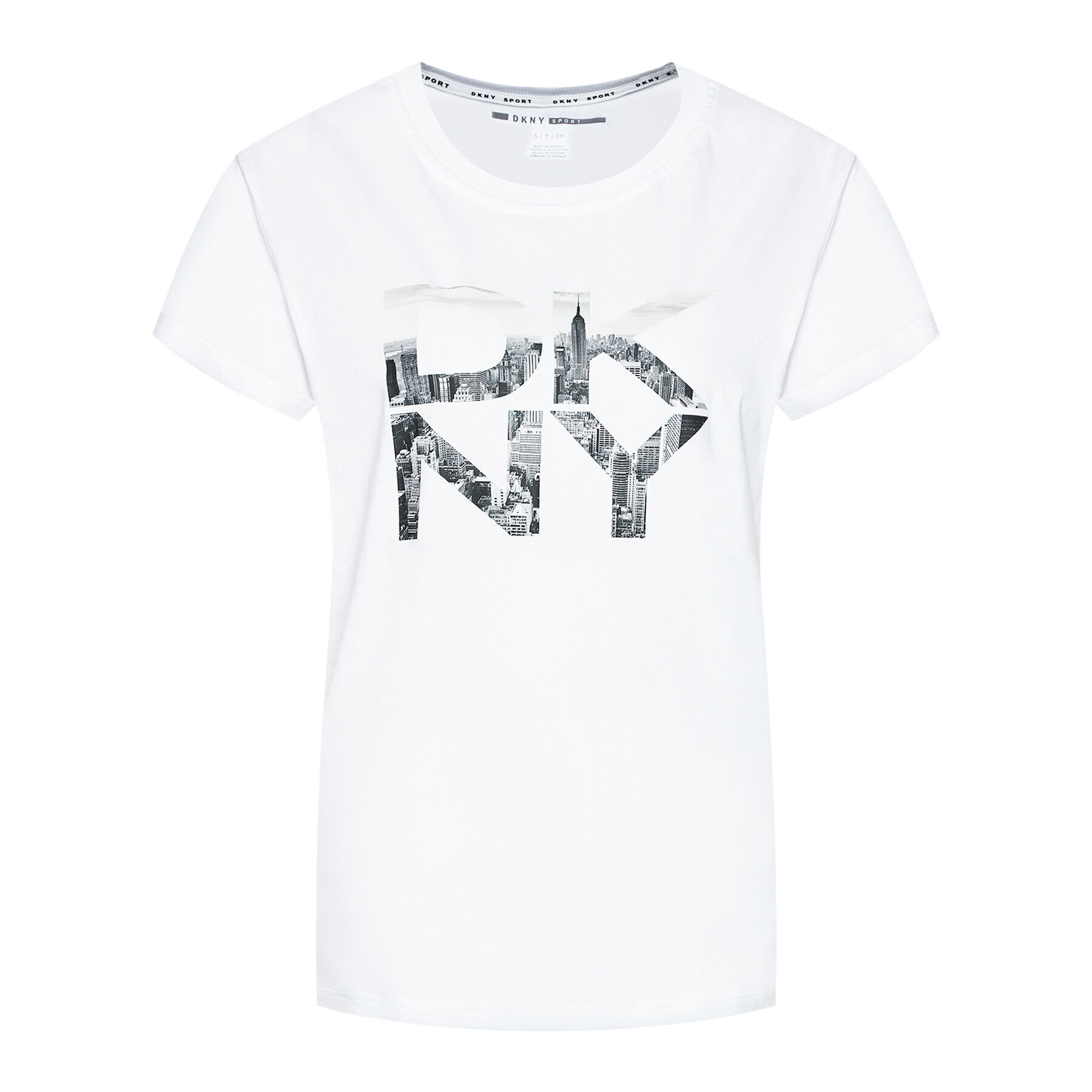DKNY Sport Тишърт DP1T8009 Бял Regular Fit - Pepit.bg